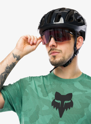 Fahrradbrille Uvex Pace Stage CV - black mat/mir.lavender