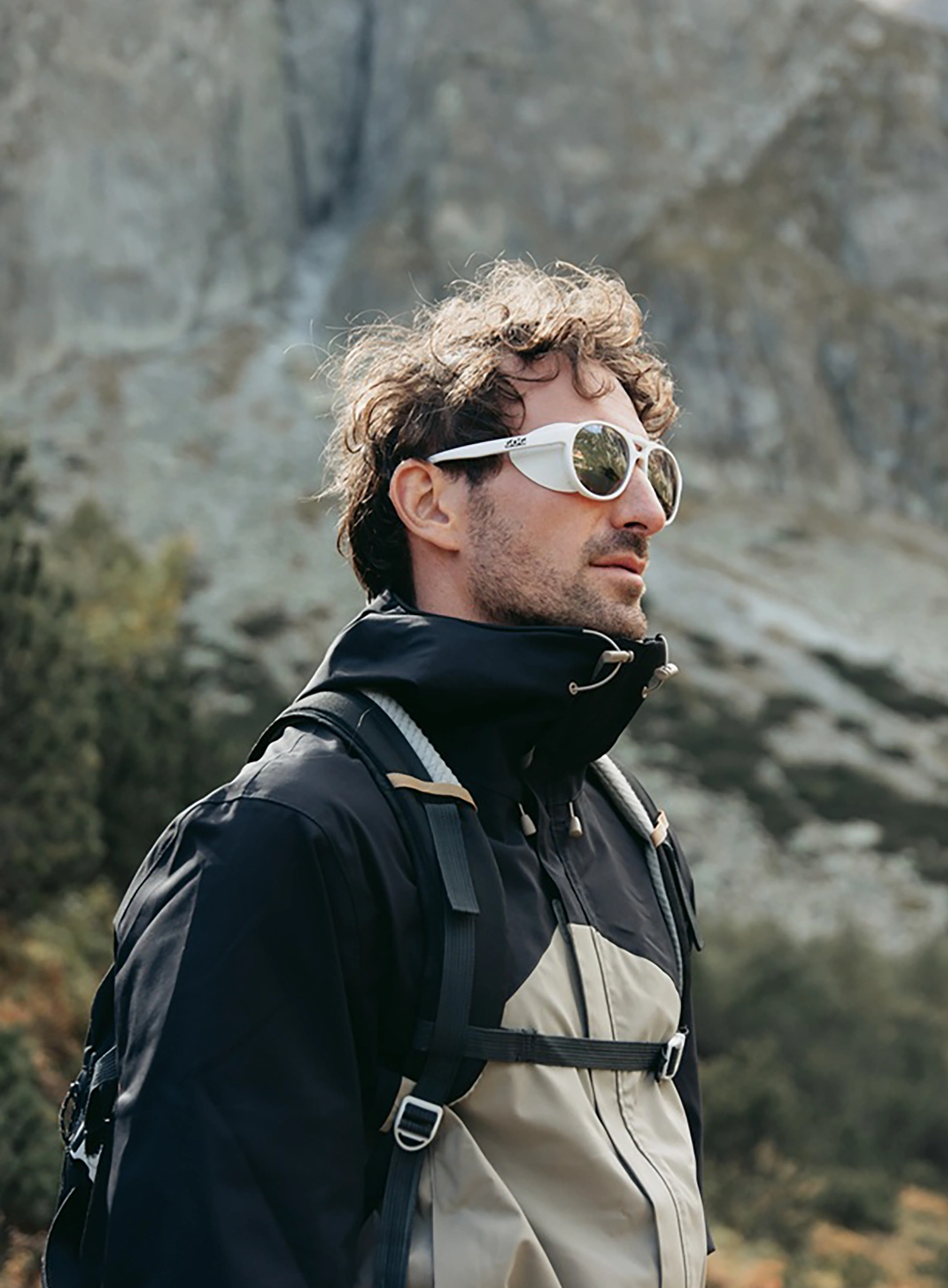 Polarisationsbrille GOG Nanga - matt white/reflex silver