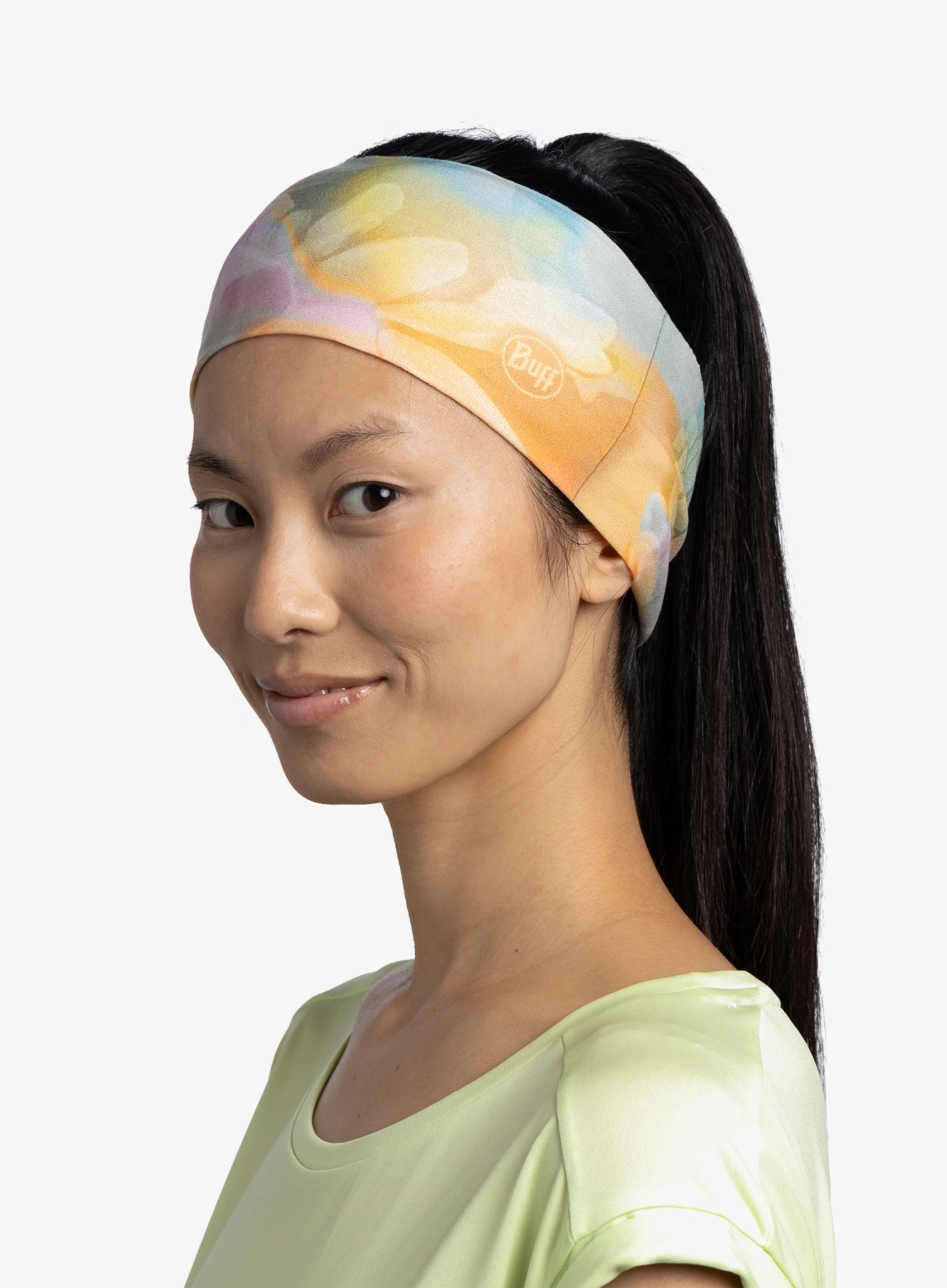 Stirnband Buff Coolnet UV Wide Headband - esmerald seagrove green 