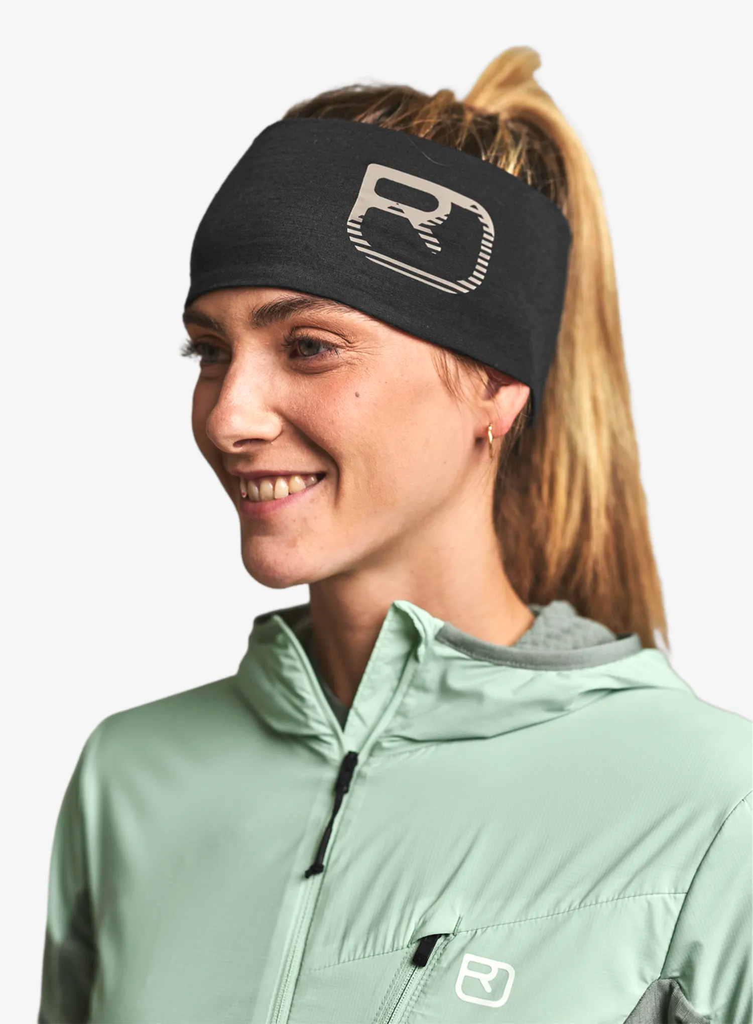 Stirnband Ortovox 120 Cool Tec Logo Headband - black raven