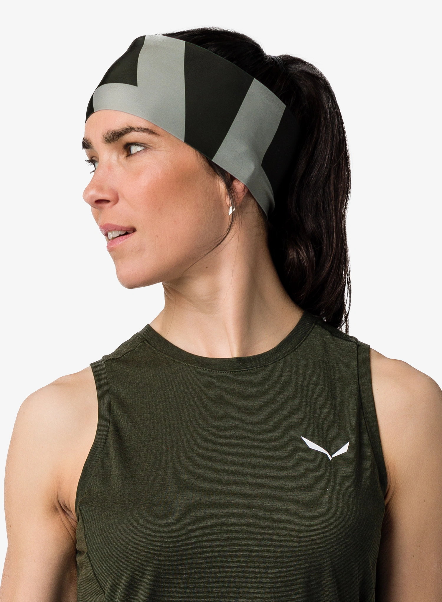Stirnband Salewa Pedroc Dry Headband - dark olive