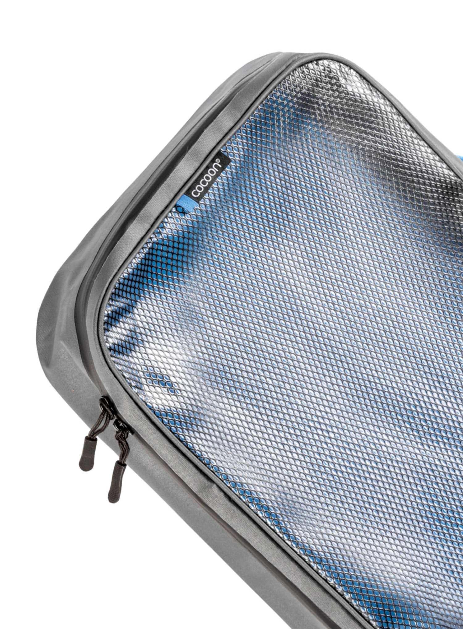 Reiseorganizer Cocoon Packing Cube - Laminated Net Top L - grey/blue