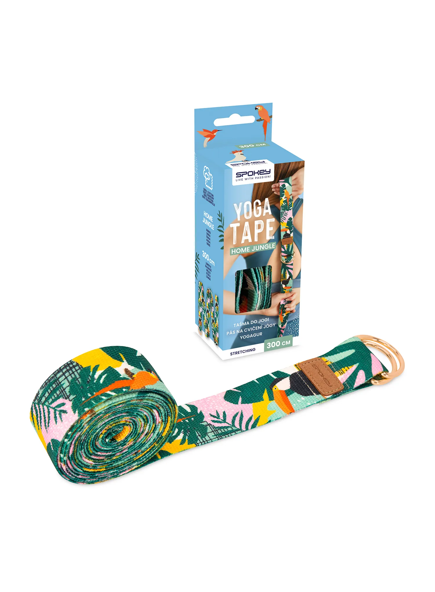 Yoga-Gurt Spokey Home Jungle Strap - multicolor