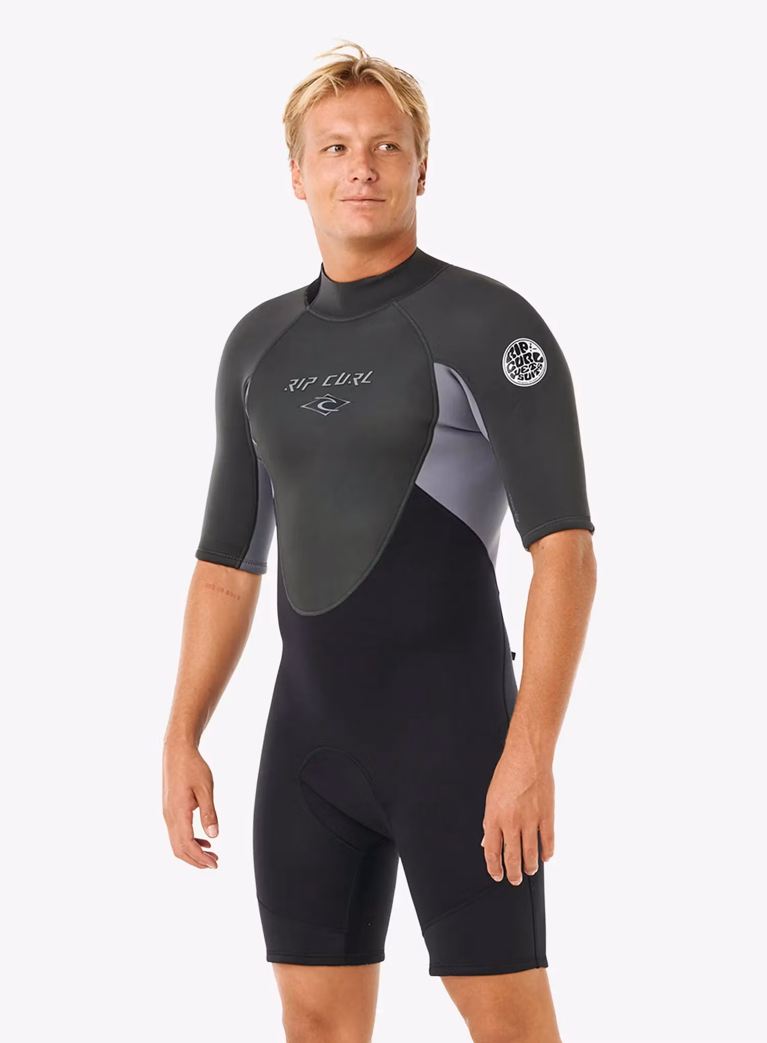 Herren-Neoprenanzug Rip Curl Omega Back Zip Springsuit - grey