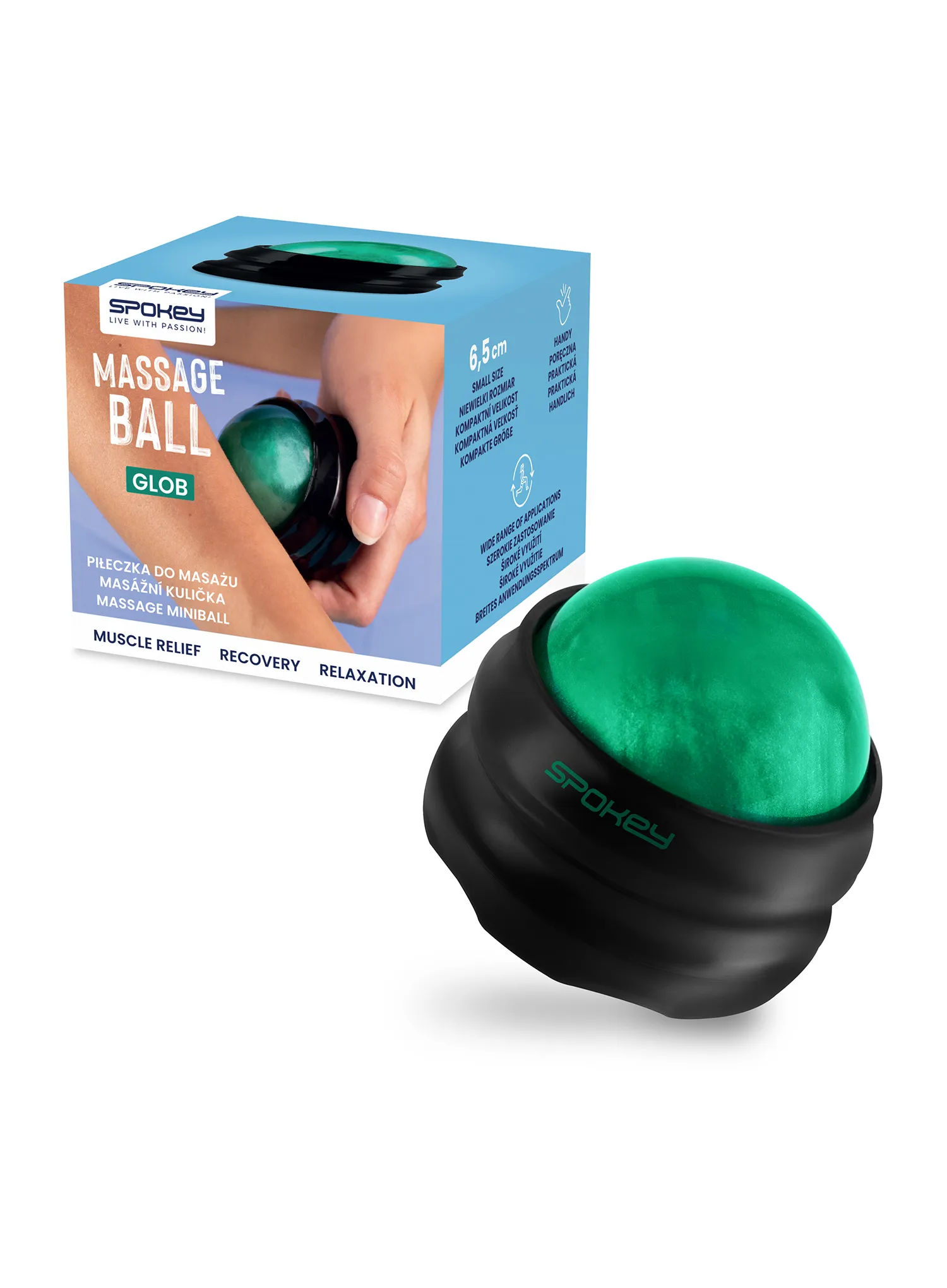 Massageball Spokey Glob - black/green