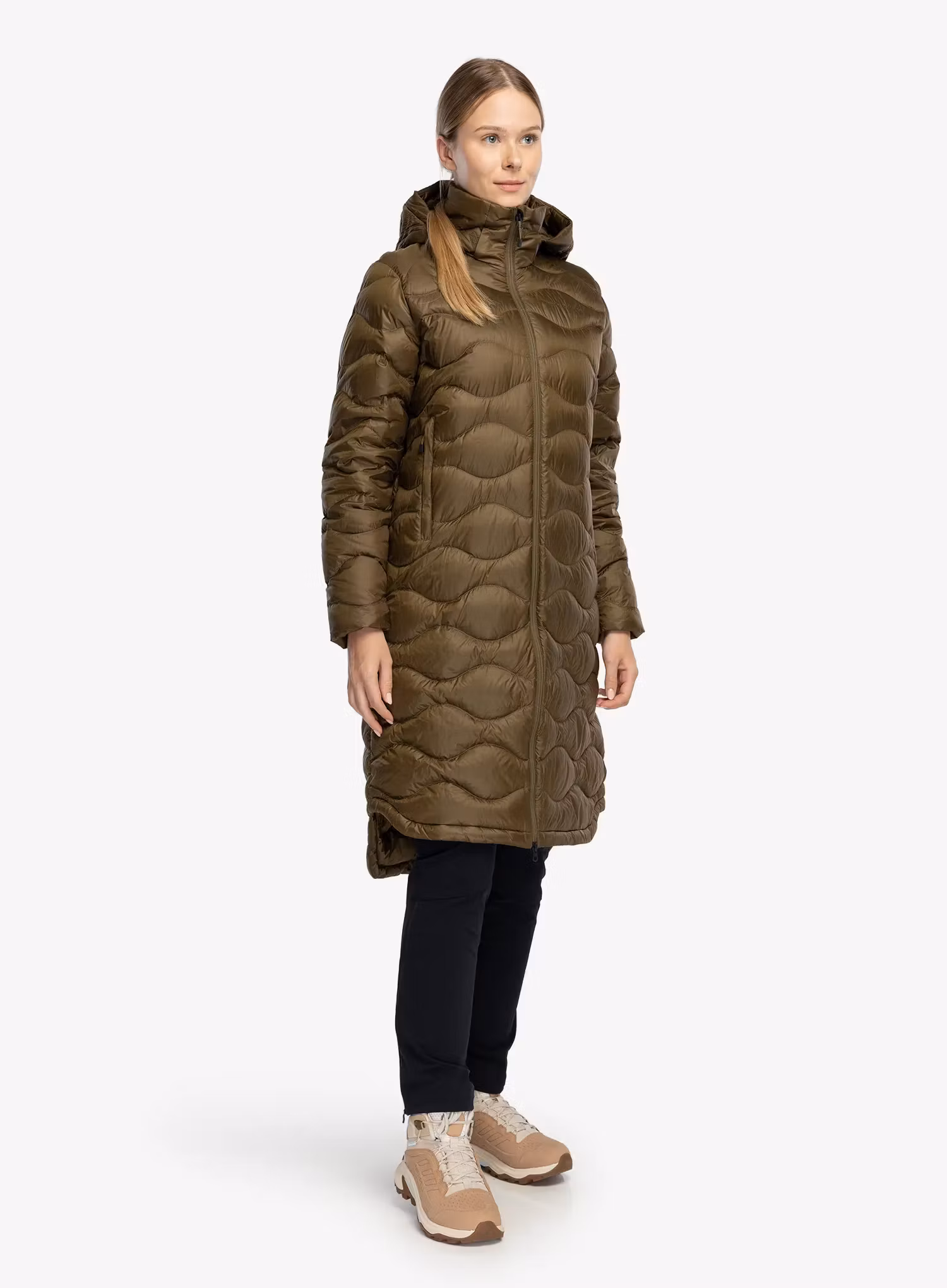 Daunenmantel Damen Peak Performance Helium Down Coat - meadow moss