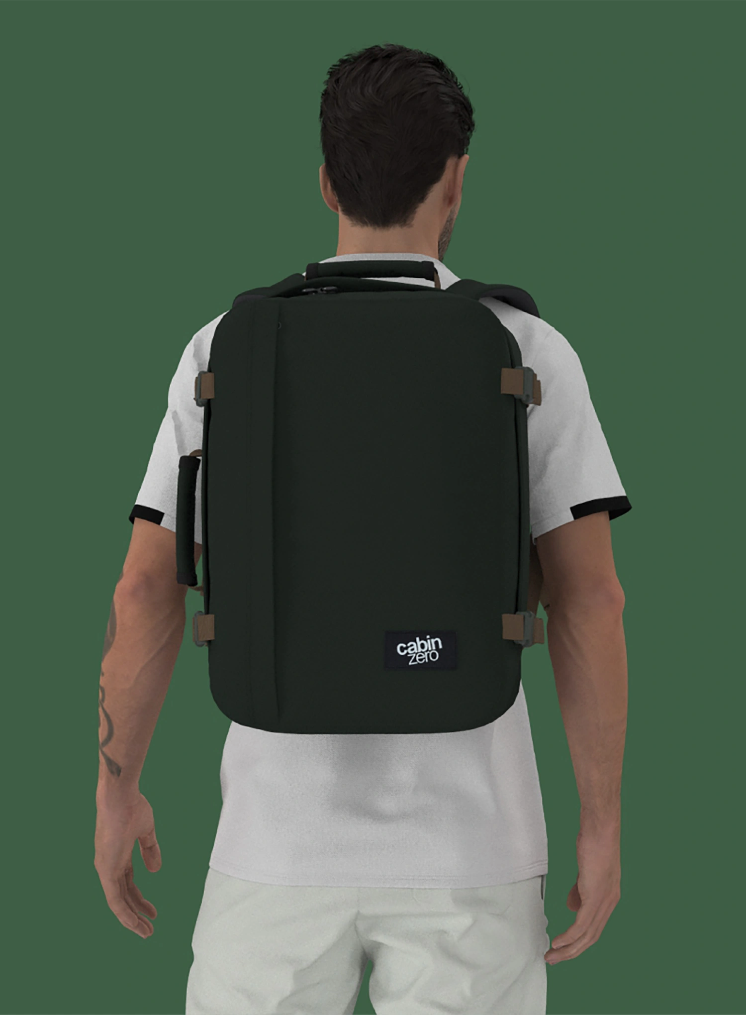 Rucksack für das Flugzeug CabinZero Classic 36 L - black sand