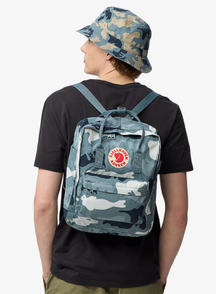 Tagesrucksack Fjallraven Kanken Graphics - nimbus blue/hidden animals