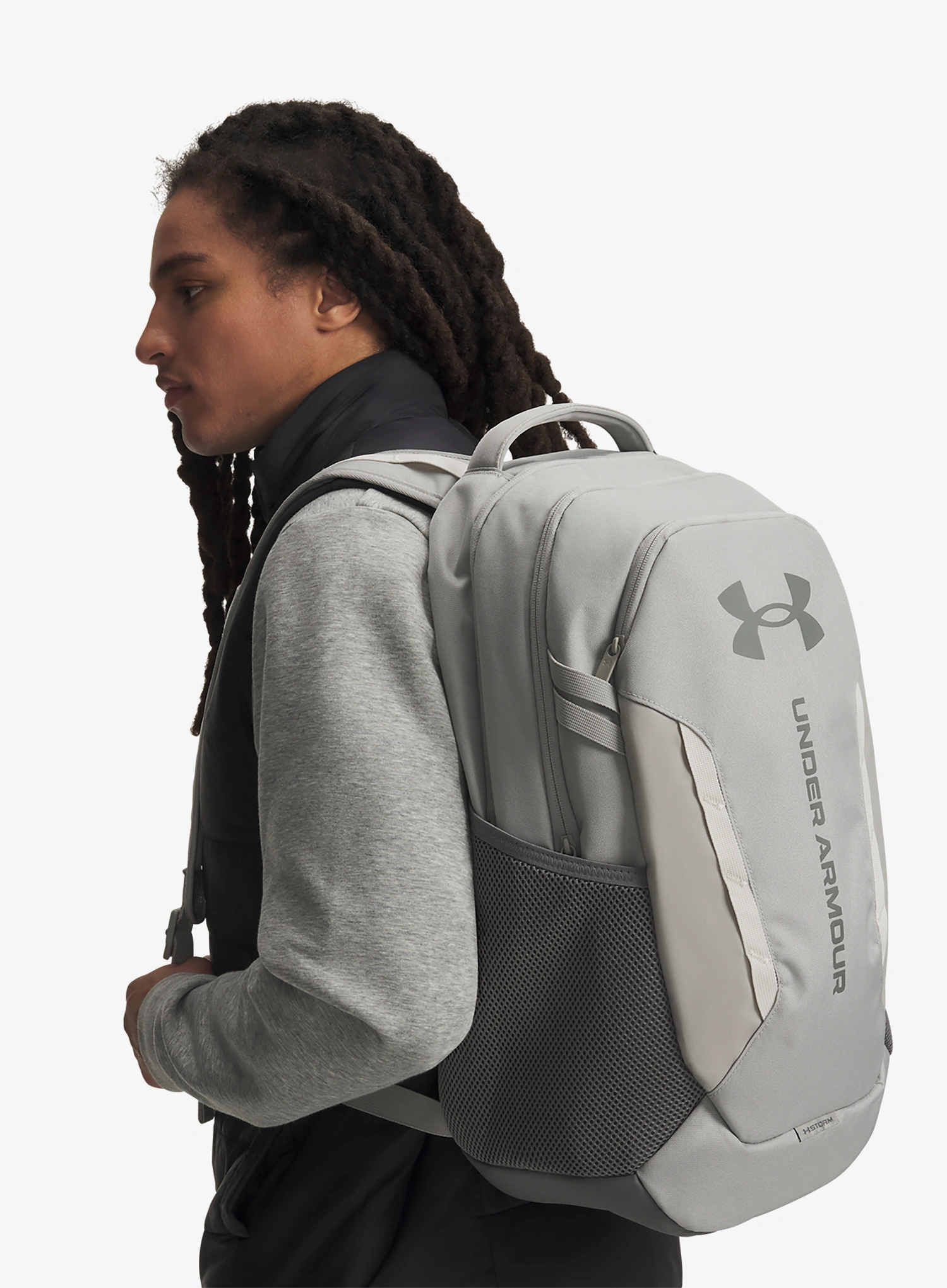 Tagesrucksack Under Armour Hustle 6.0 Backpack - titanium/clay green/clay green