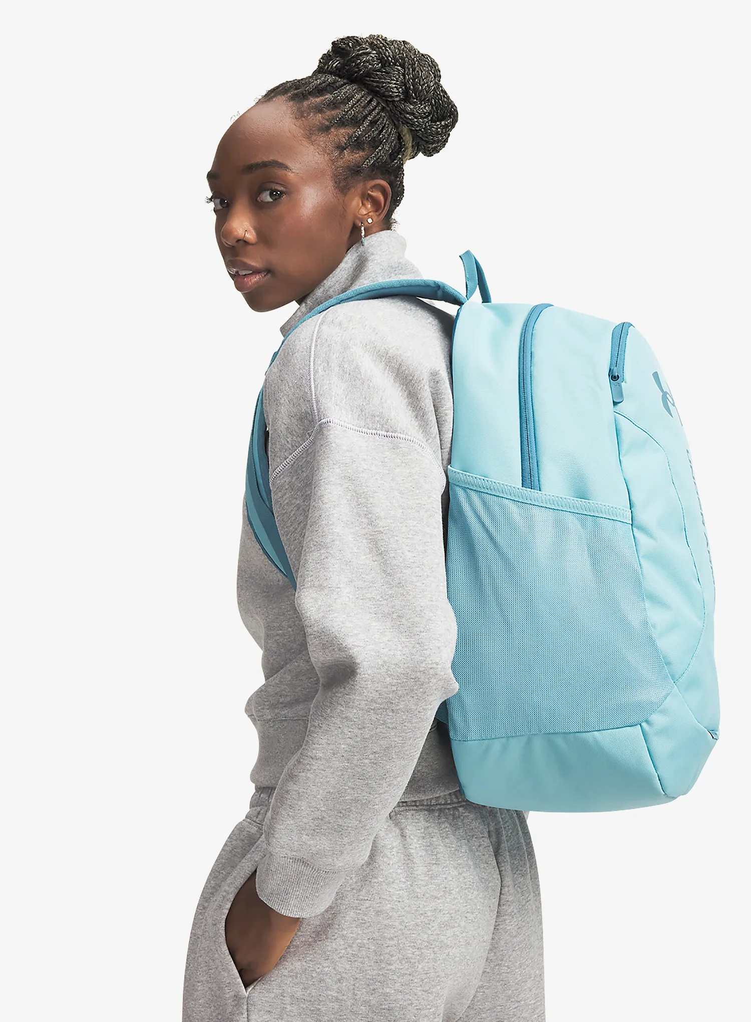 Tagesrucksack Under Armour Hustle Lite Backpack - blue haze/boundless blue