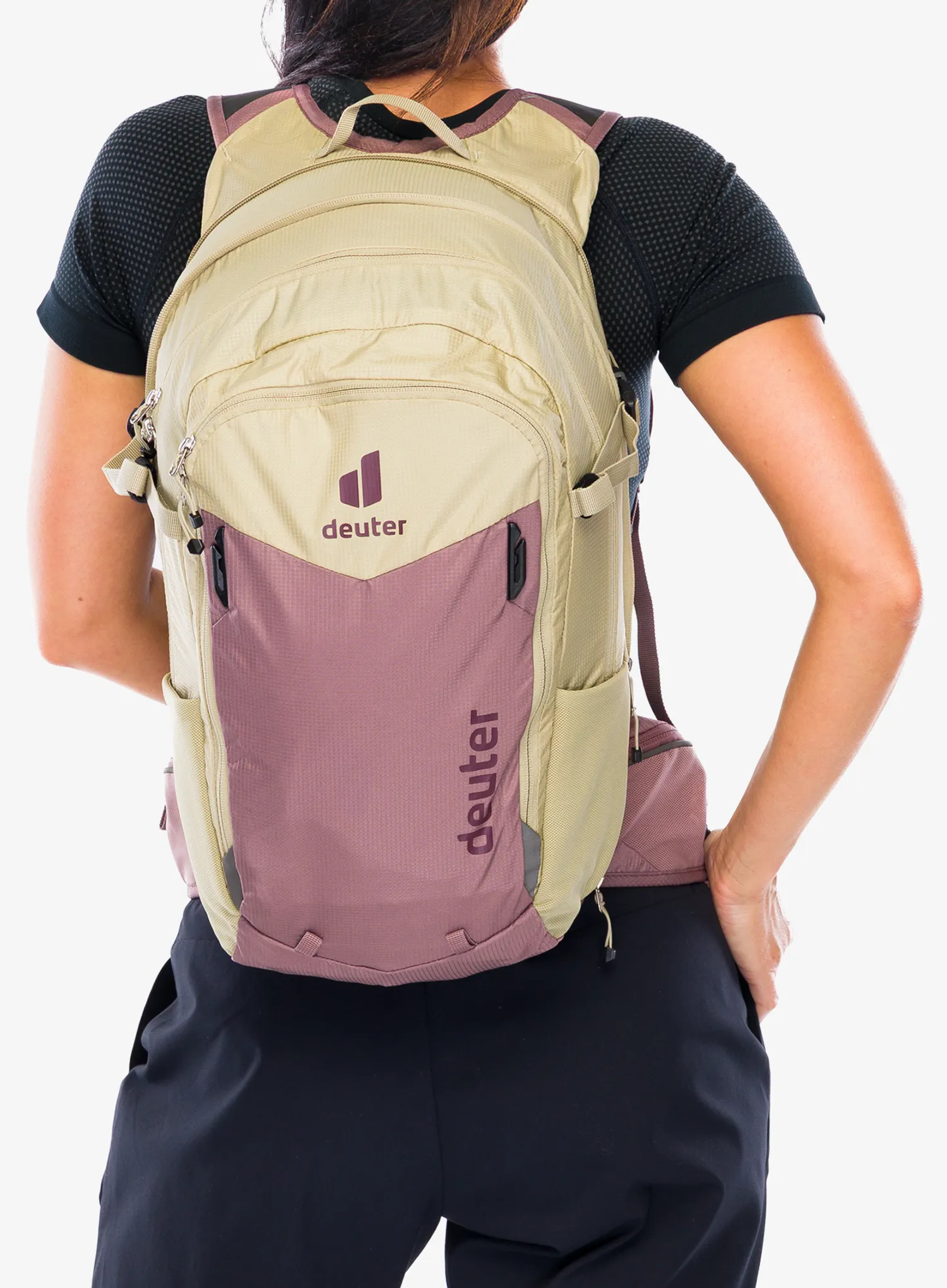 Fahrradrucksack Damen Deuter Compact 12+3 SL - ashrose/desert