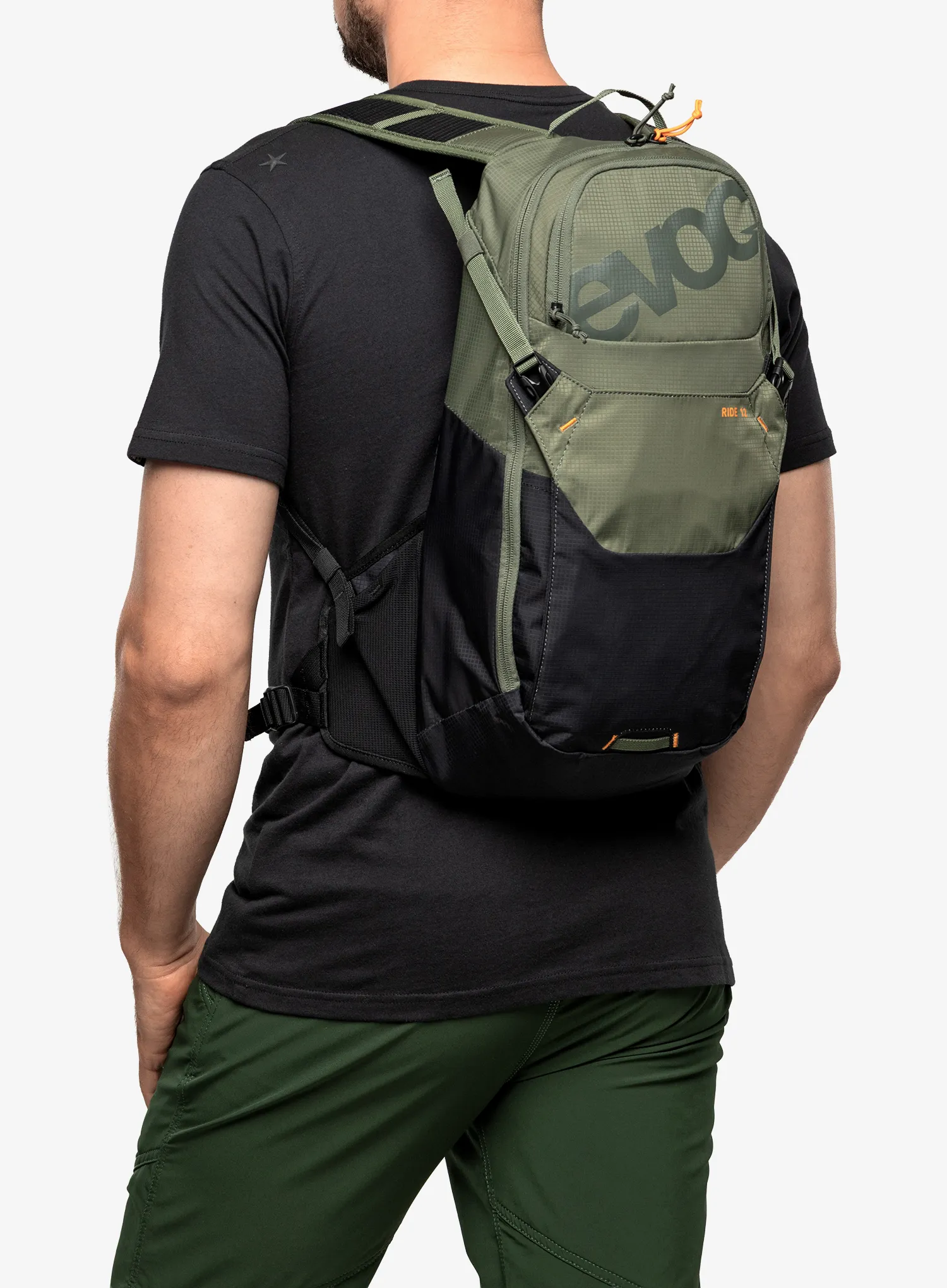 Fahrradrucksack Evoc Ride 12 - dark olive/black