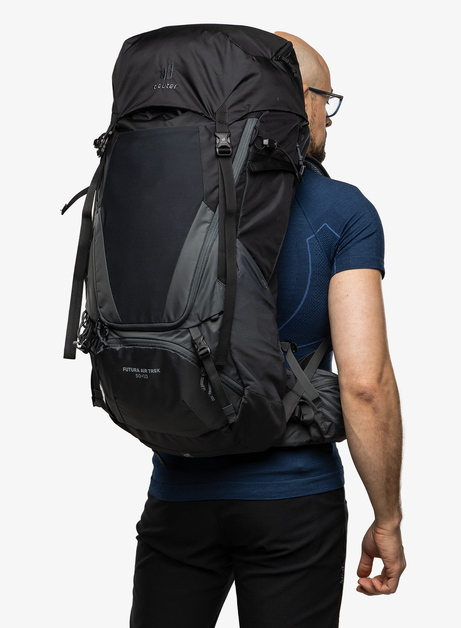Trekkingrucksack Deuter Futura Air Trek 50 + 10 - black/graph