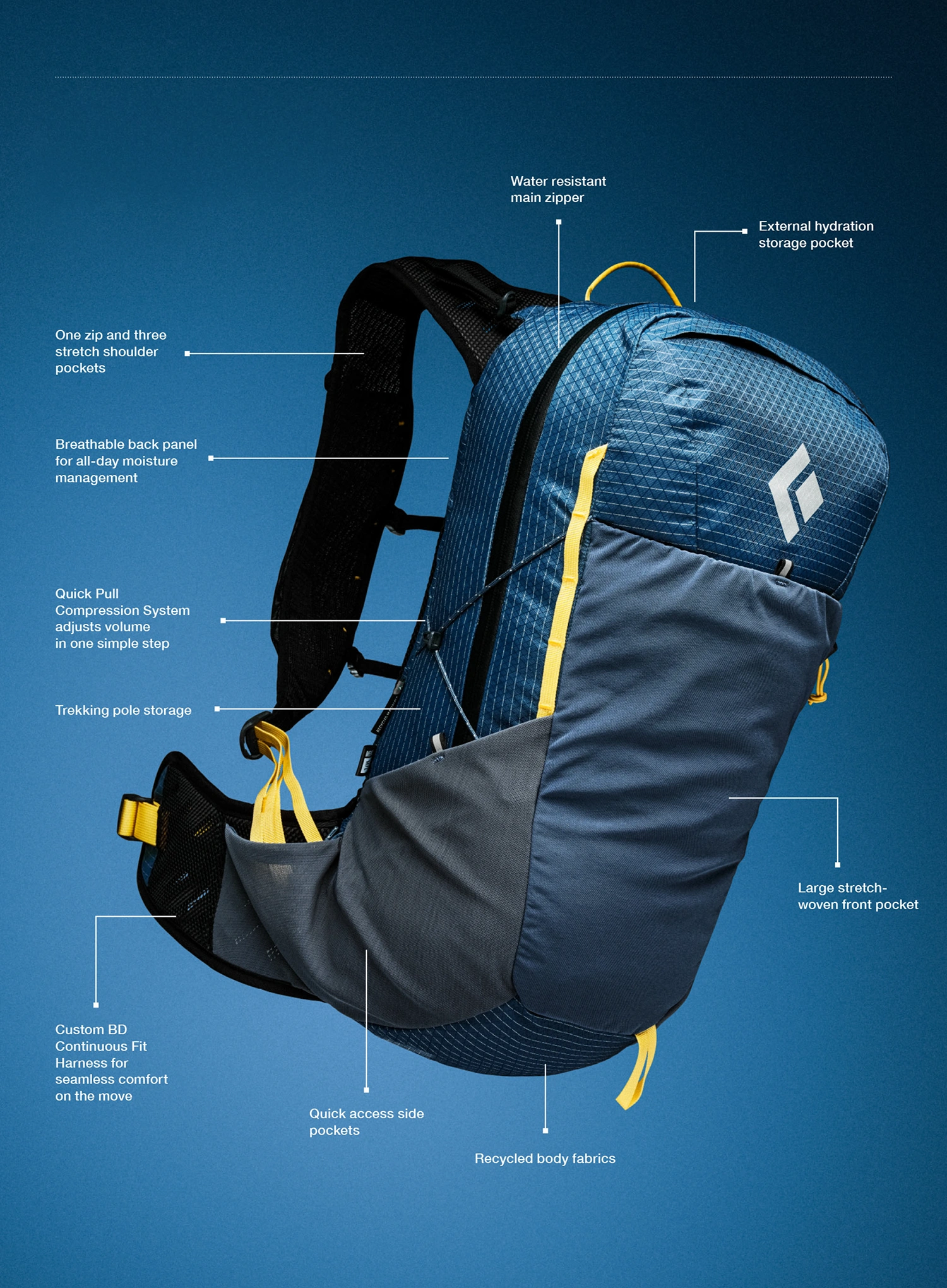 Wanderrucksack Black Diamond Pursuit 25 Backpack - black