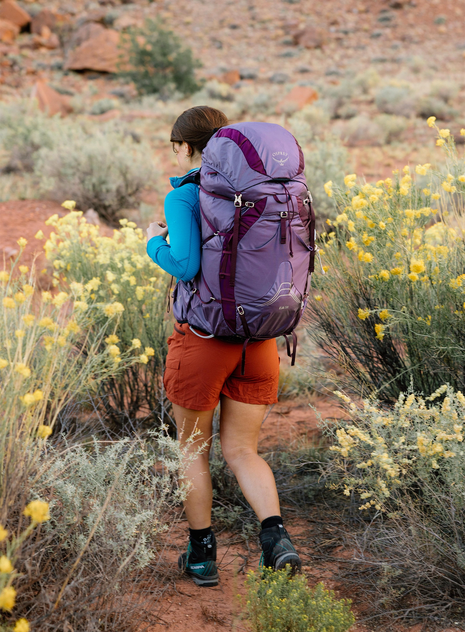 Wanderrucksack Damen Osprey Eja 58 - purple dusk