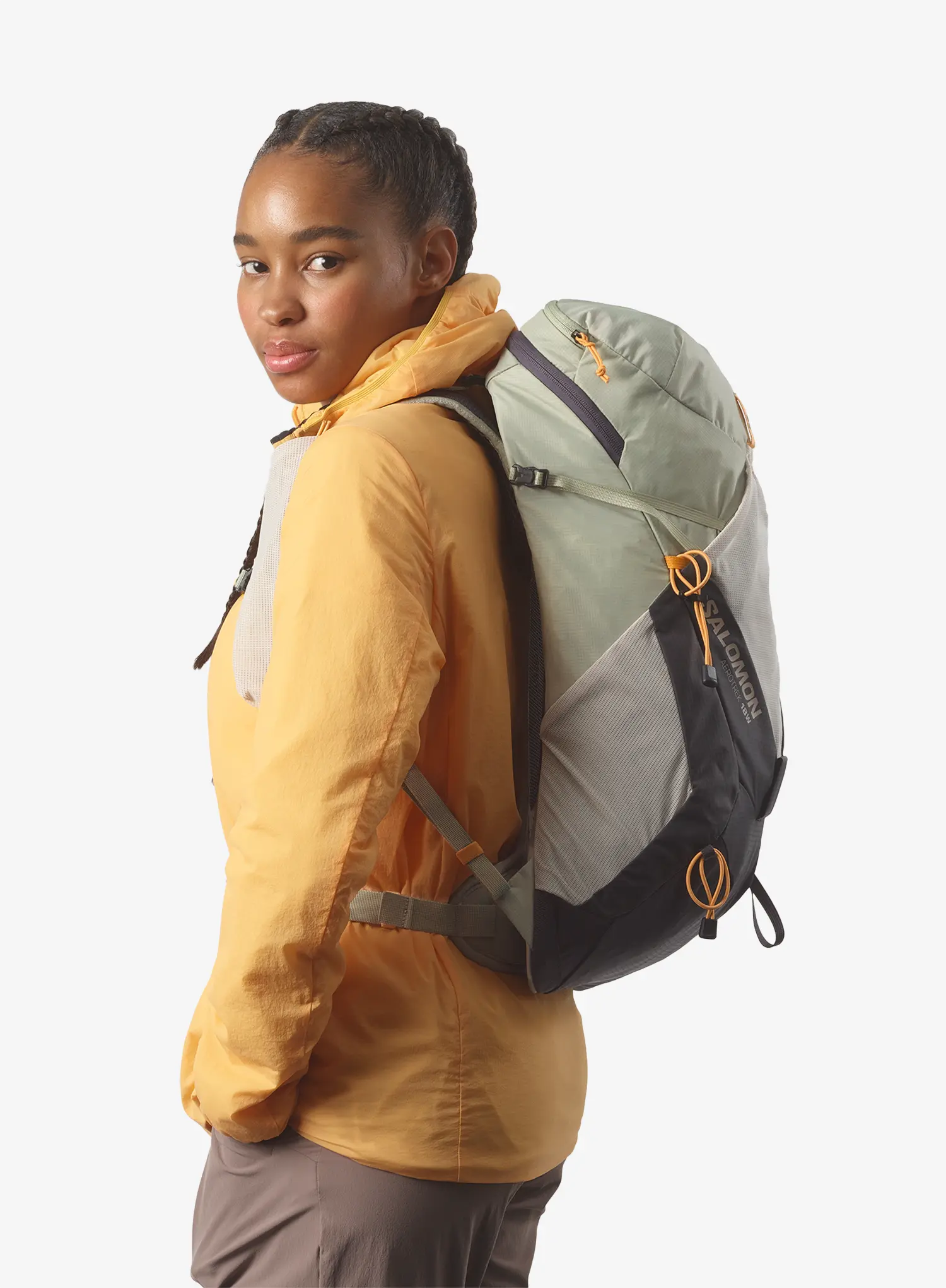 Wanderrucksack Damen Salomon Aerotrek 18 - seagrass/silver cloud