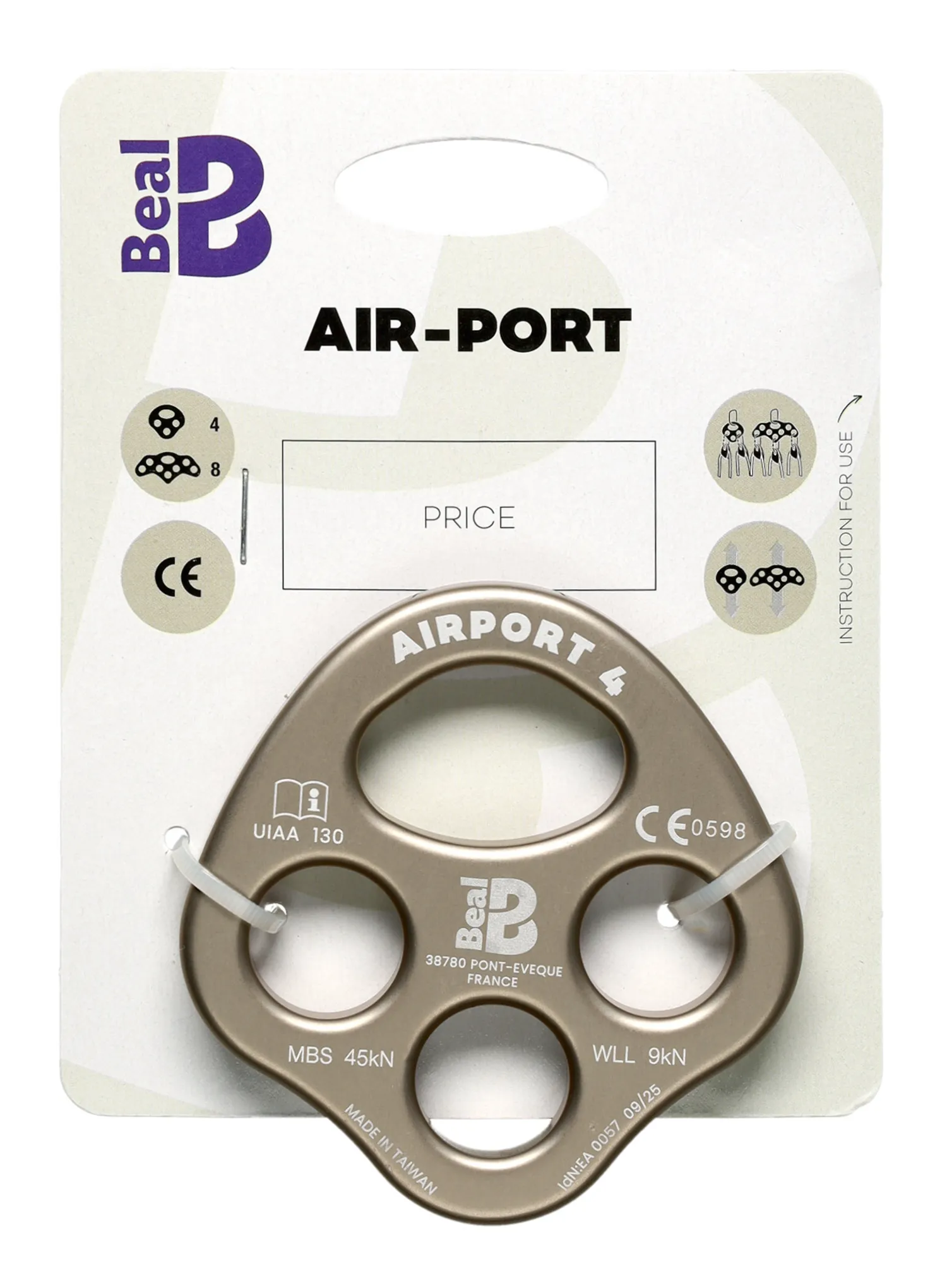 Riggingplatte Beal Air-Port 4 - stone
