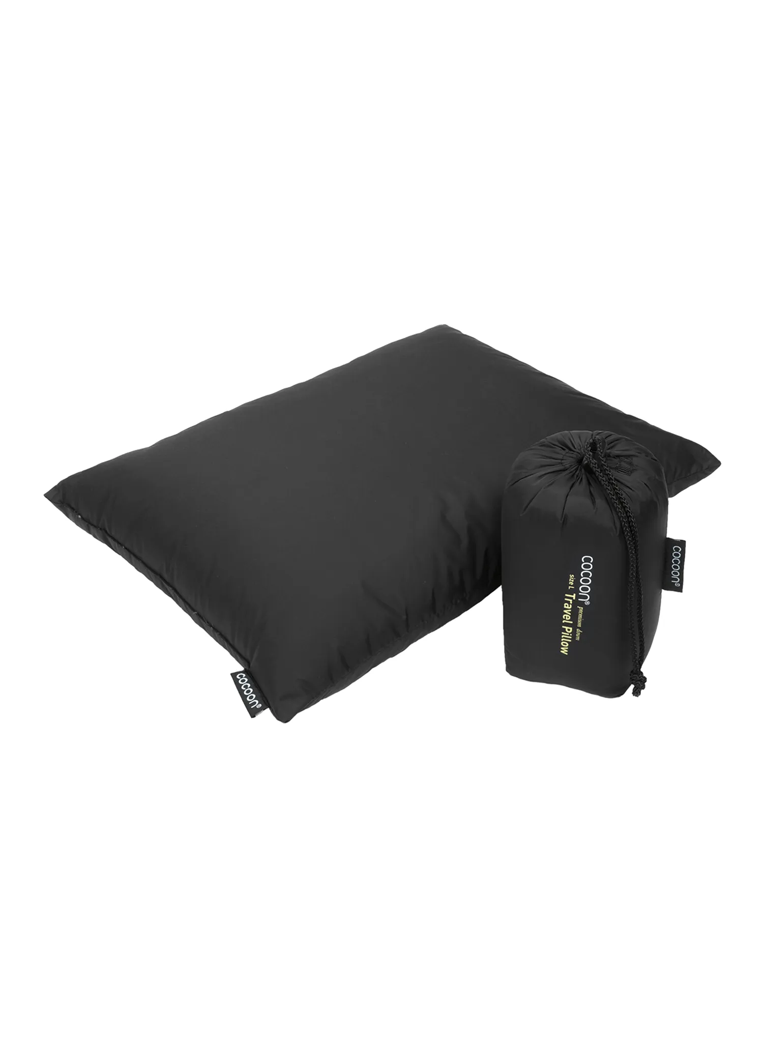 Kissen Cocoon Down Travel Pillow L - charcoal