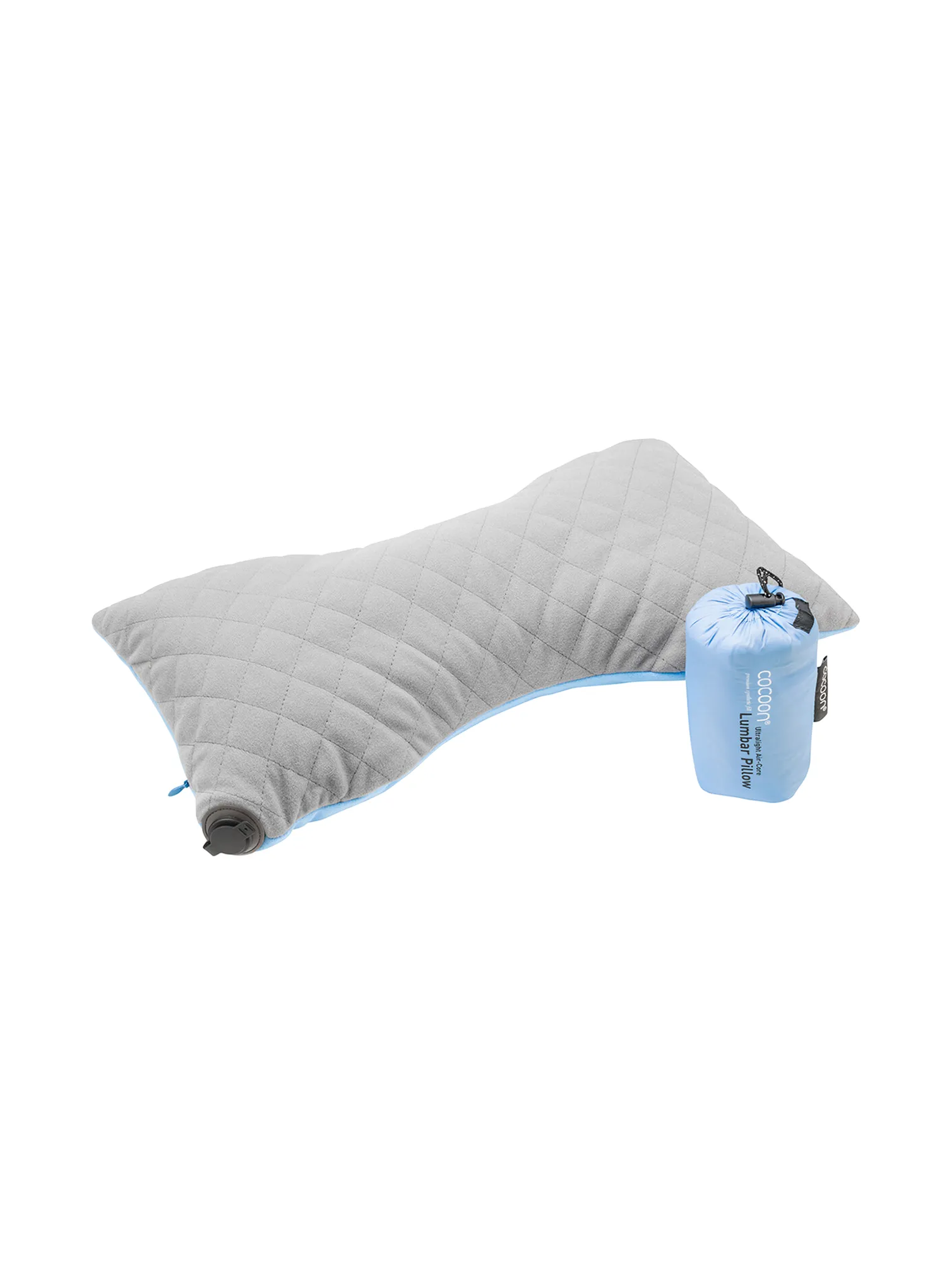 Kissen Cocoon Lumbar Support Pillow - light blue/grey