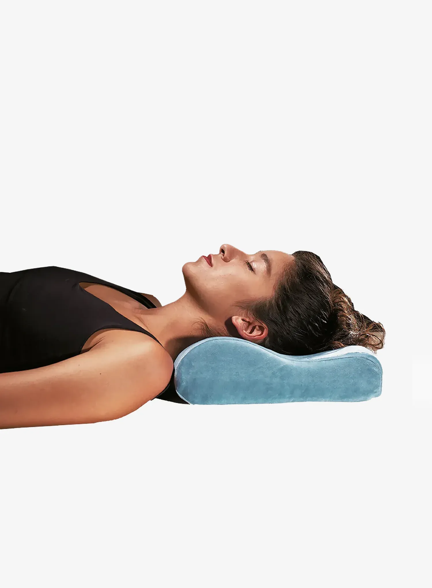 Kissen Cocoon Memory Foam Travel Pillow - slate blue