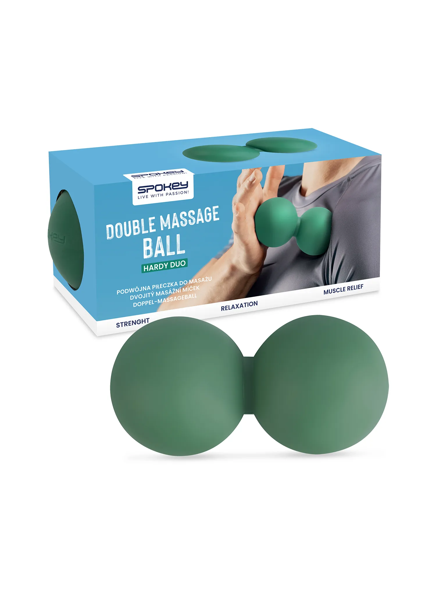 Faszien-Doppelball Spokey Hardy Duo - green
