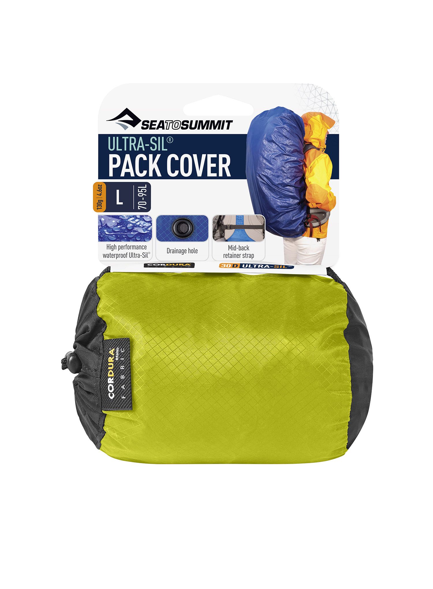 Schutzhülle Sea To Summit Ultra-Sil Pack Cover Large - Fits 70-95 Litre Packs - lime