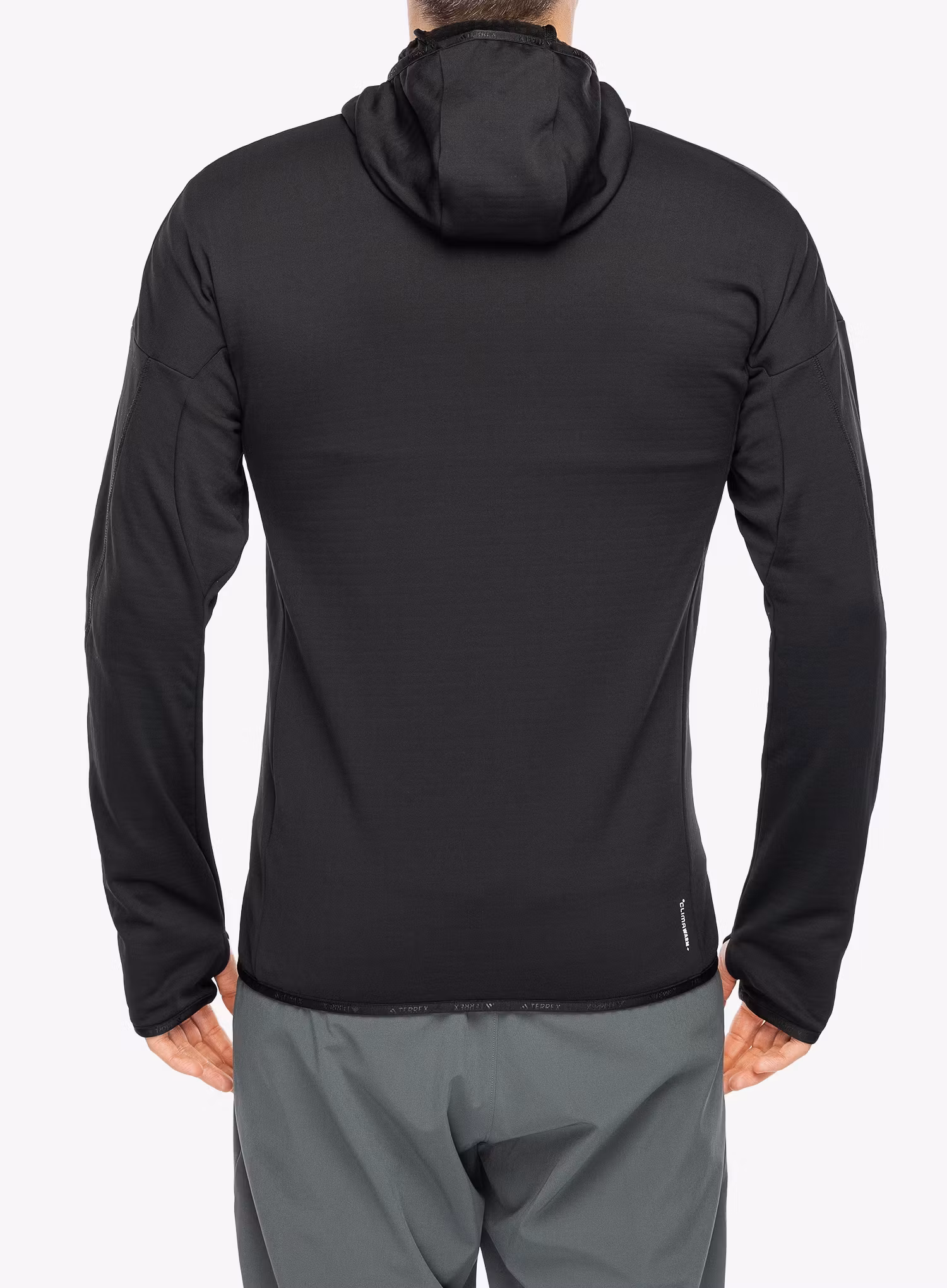 Fleecepullover adidas TERREX Techrock CLIMAWARM+ Wind Hooded Fleece Jacket - black