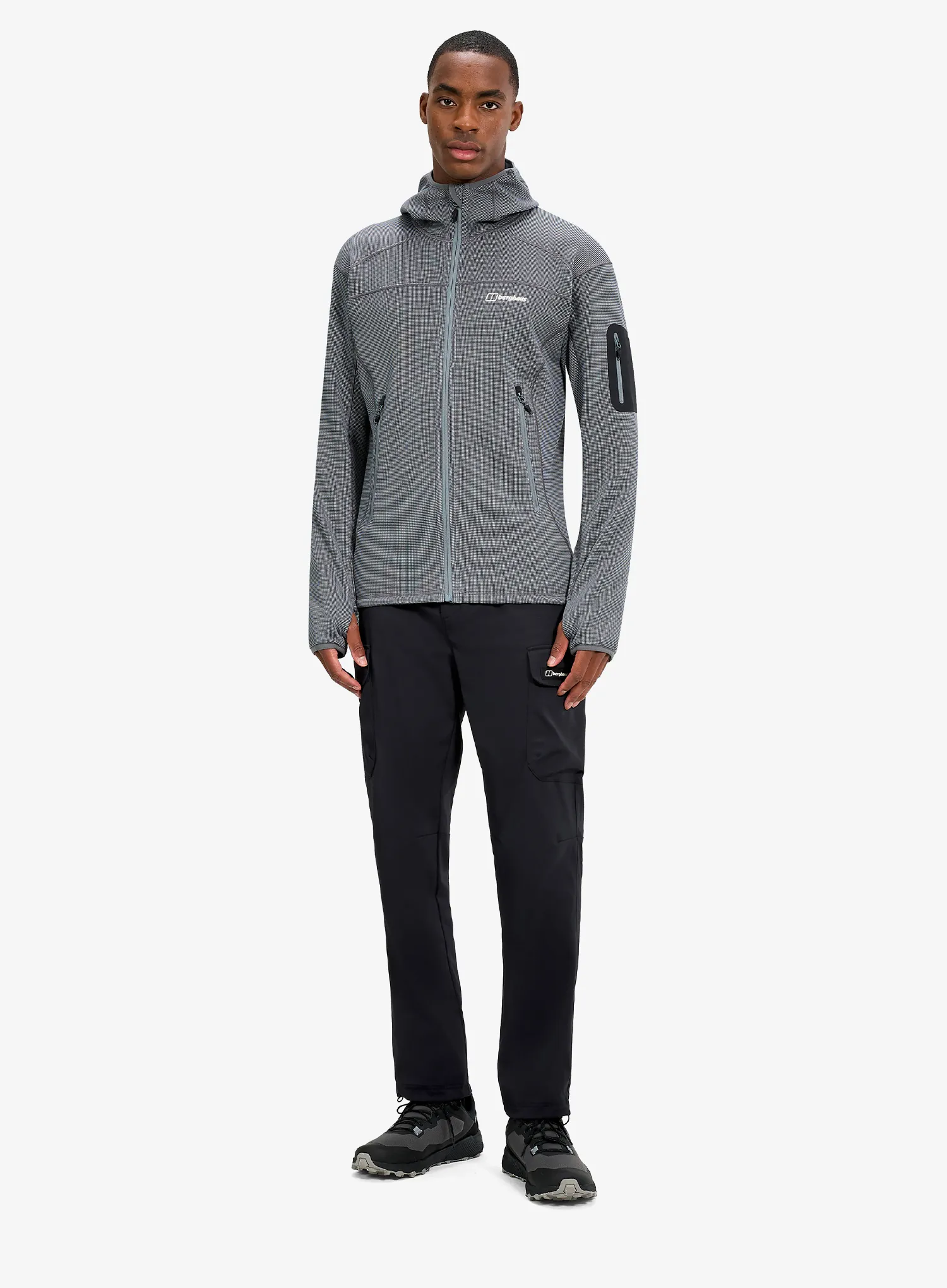 Fleecepullover Berghaus Pravitale MTN 2.0 Hooded Jacket - granite/cavern