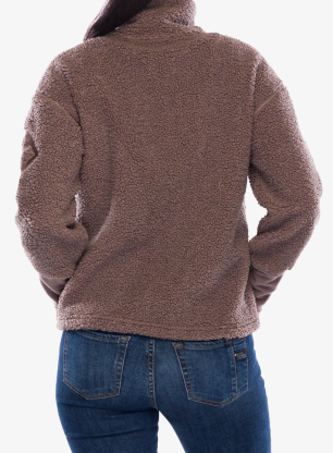 Fleecepullover Damen Didriksons Mella Full Zip 3 - bark