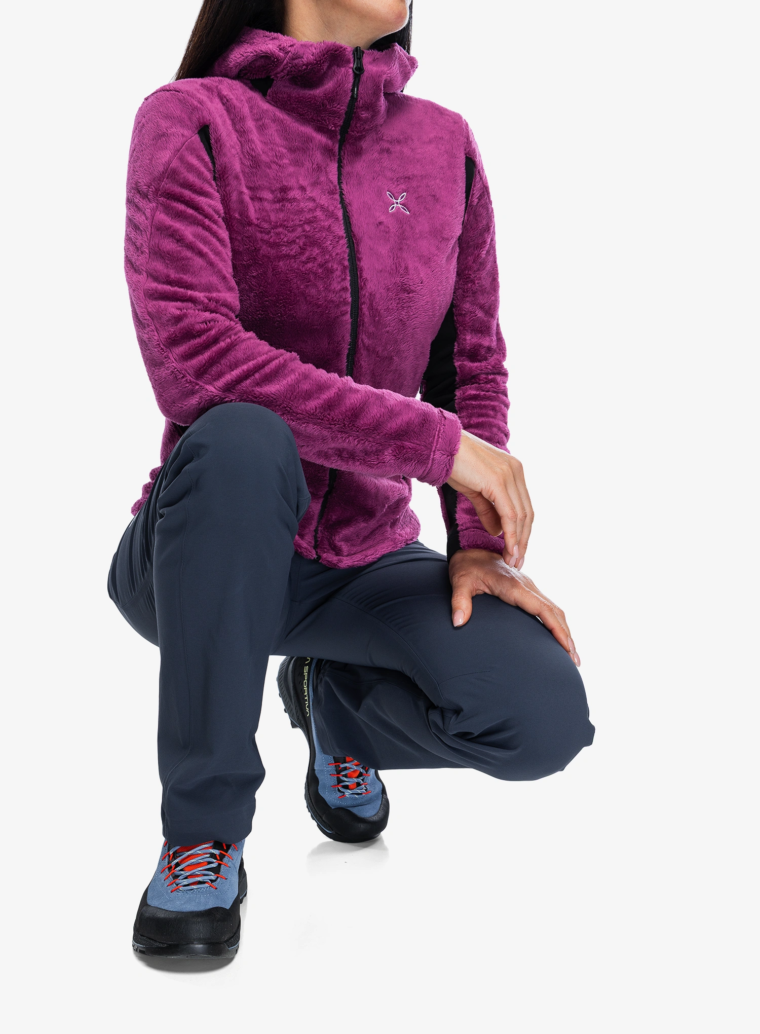 Fleecepullover Damen Montura Polar Style Hooded JKT - baton rouge