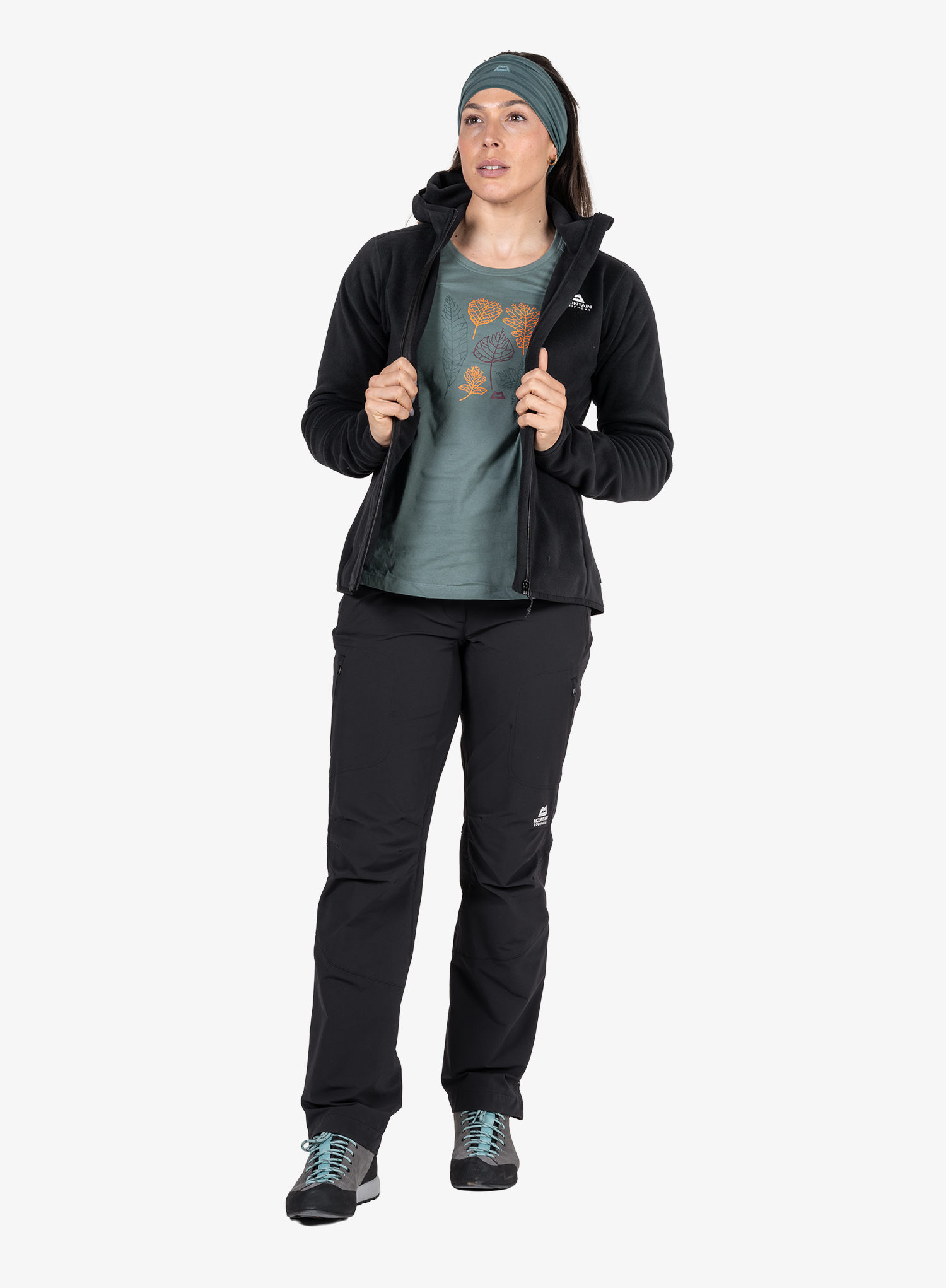 Fleecepullover Damen Mountain Equipment Indus Hooded Jacket - black