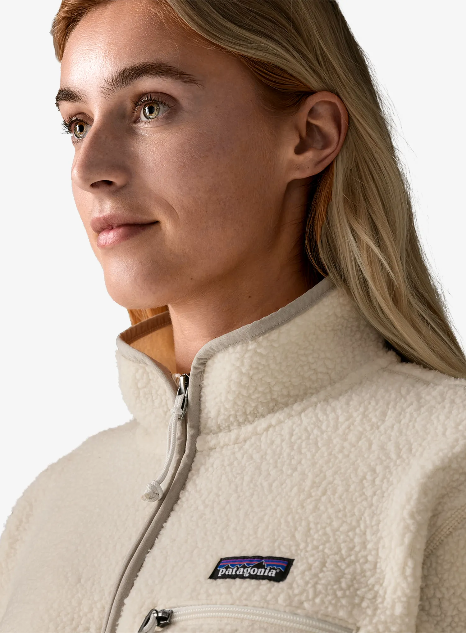 Fleecepullover Damen Patagonia Retro Pile Marsupial - natural