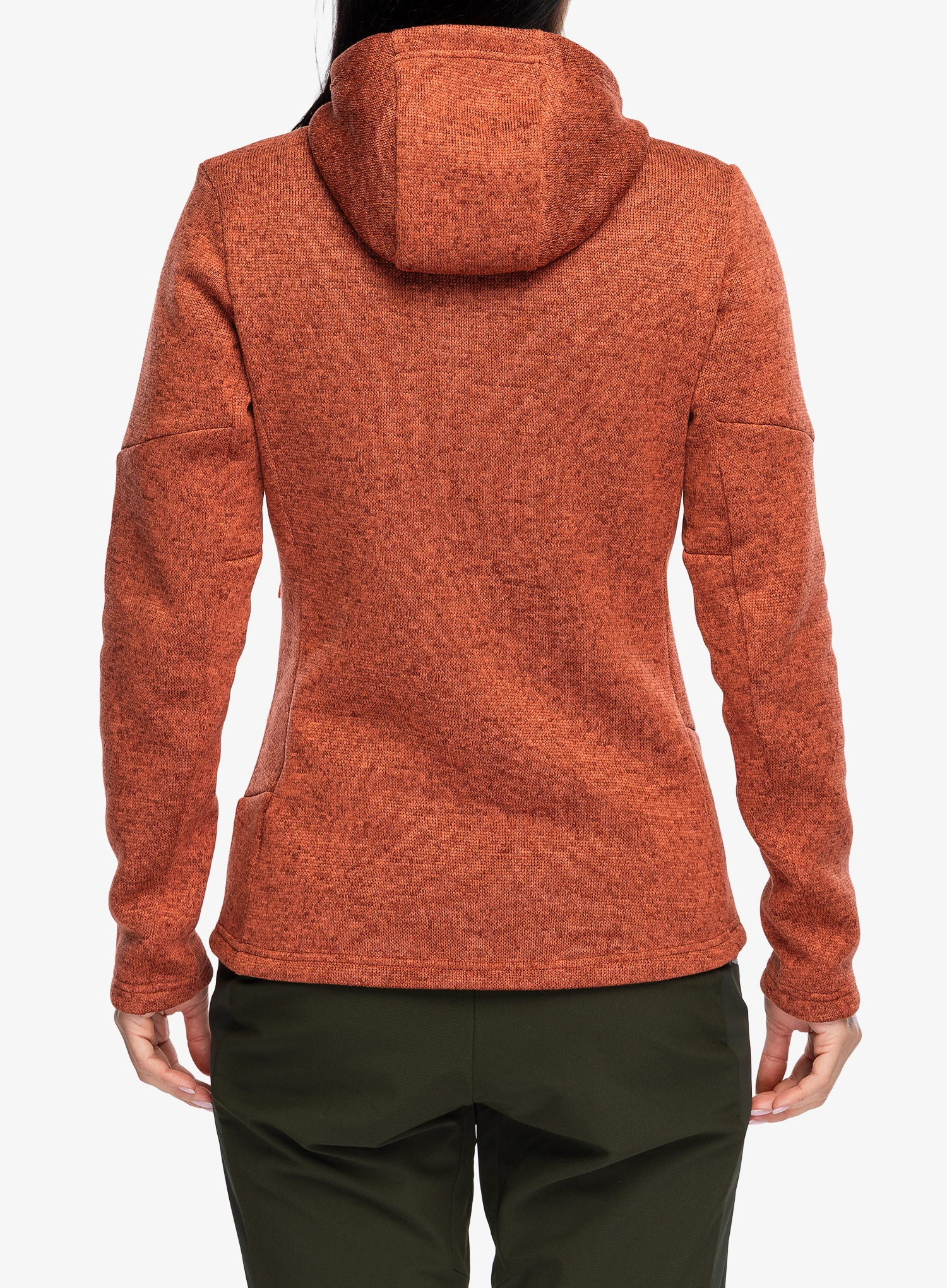 Fleecehoodie Damen Salewa Puez Rocca Pl Hooded Jacket - etruscan red