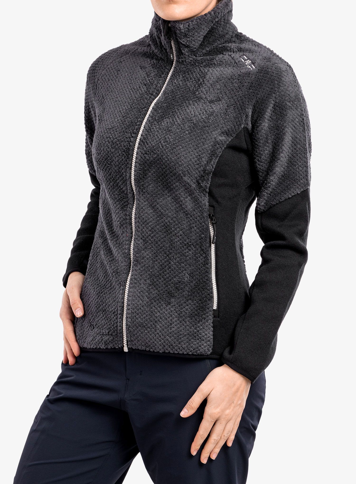 Fleecepullover Damen CMP Carmela Jacket - black