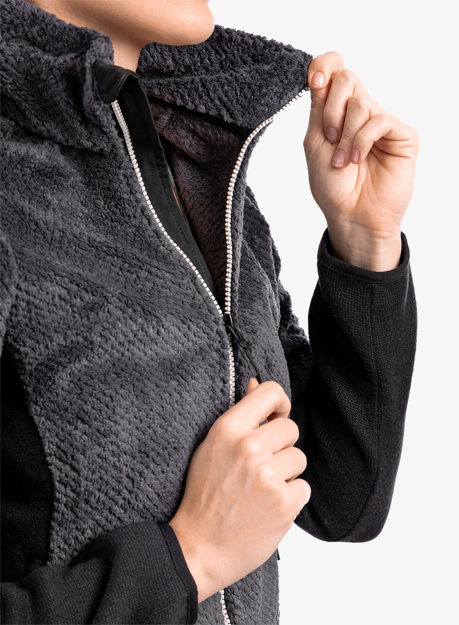 Fleecepullover Damen CMP Carmela Jacket - black