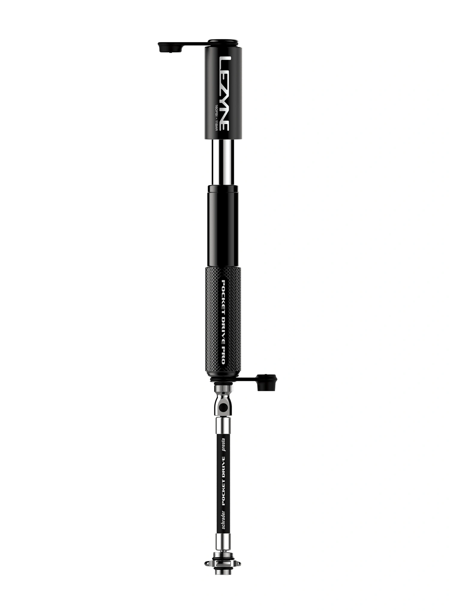 Fahrradpumpe Lezyne Pocket Drive Pro - matte black/gloss black