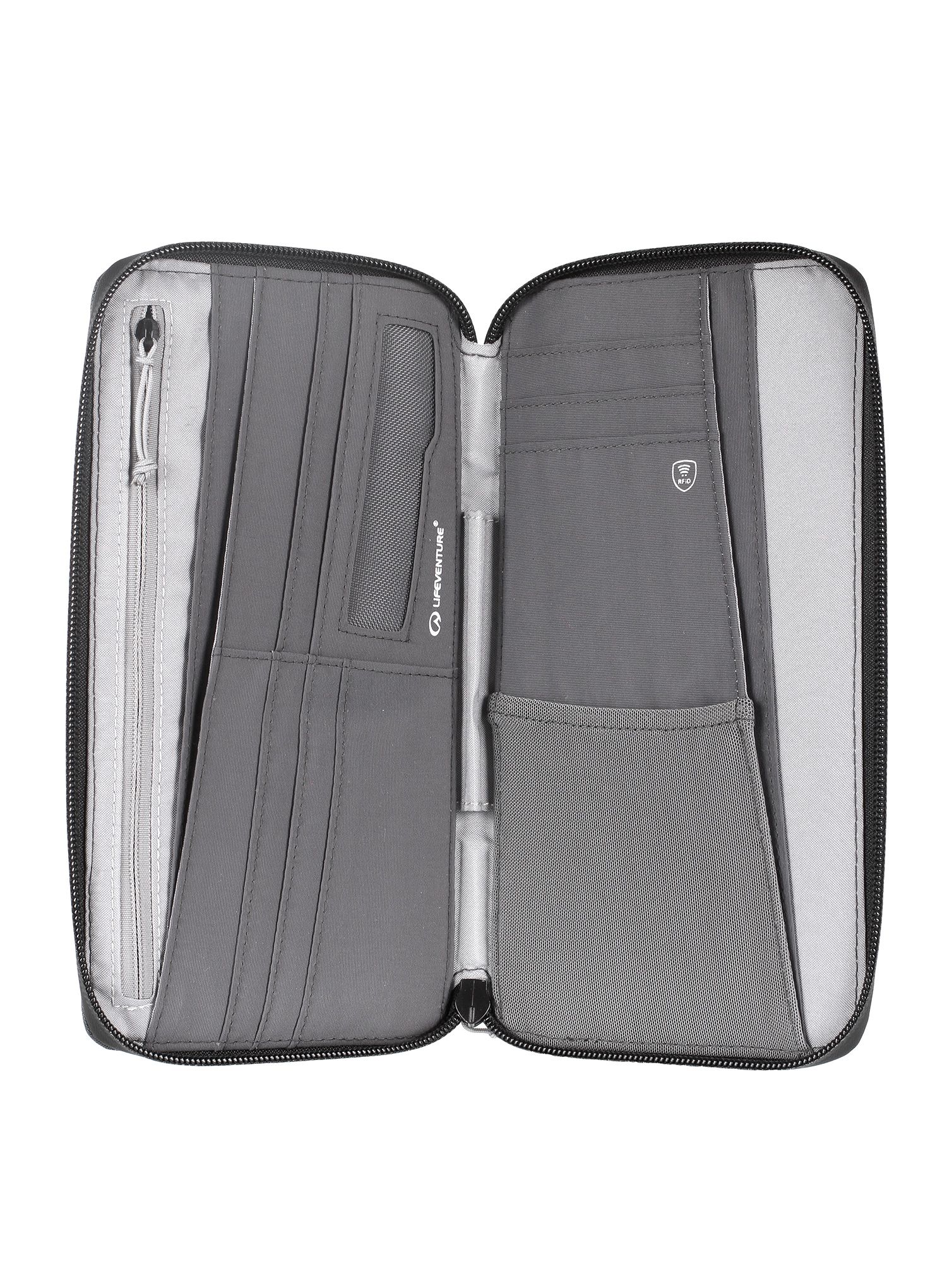 Geldbeutel Lifeventure Recycled RFiD Travel Wallet - grey