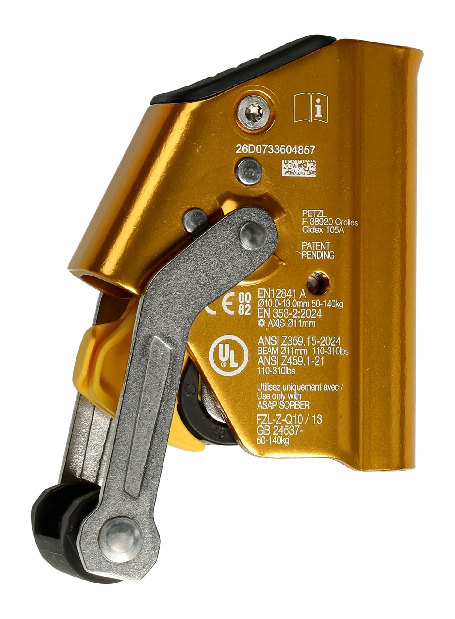 Seilklemme Petzl Asap Lock - orange