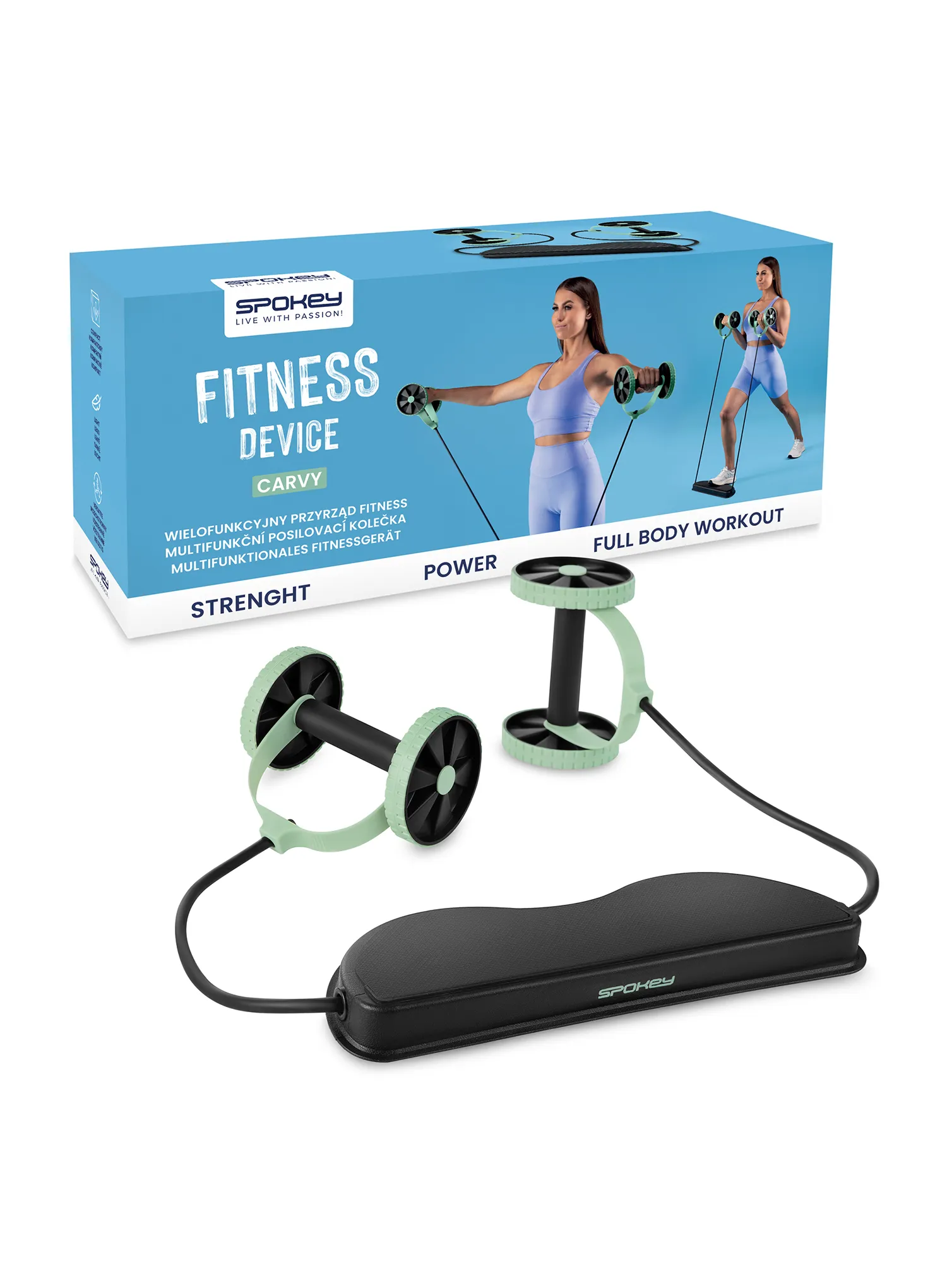 Ganzkörper-Trainingsgerät Spokey Carvy - black/green