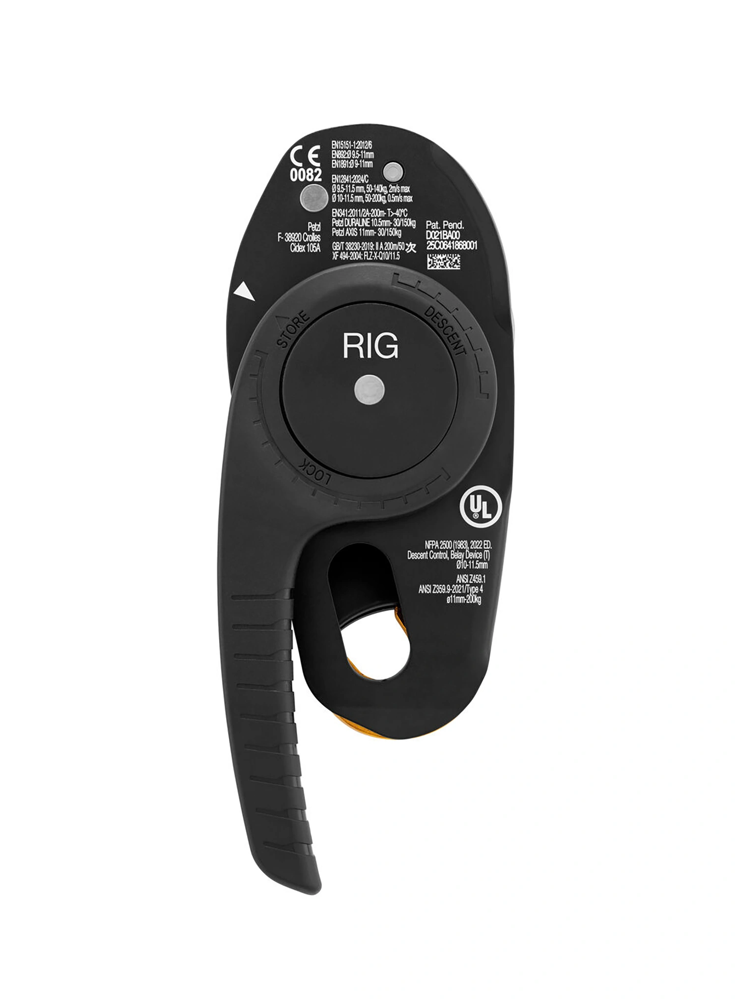 Abseilgerät Petzl Rig - yellow/yellow