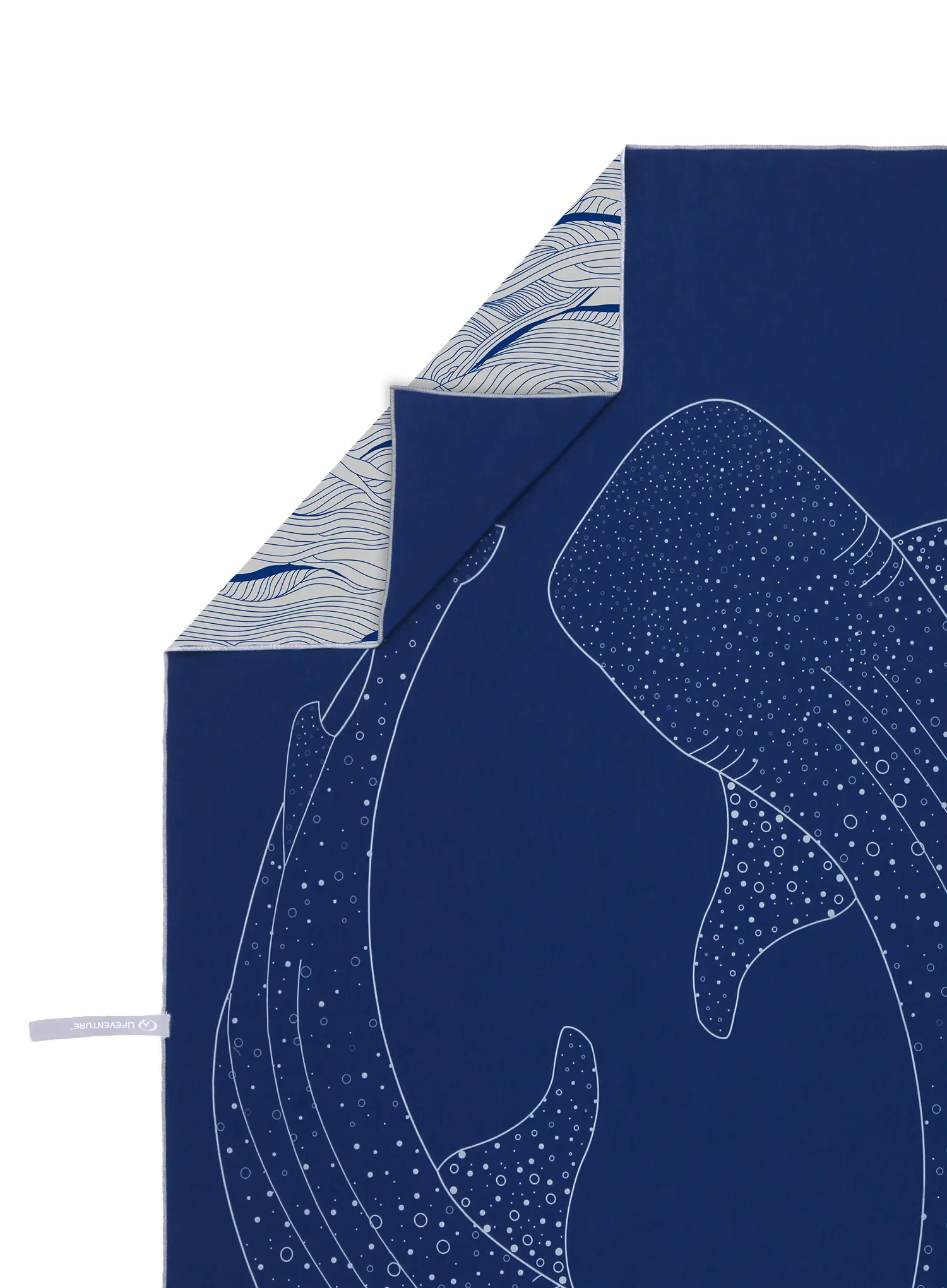 Handtuch schnelltrocknend Lifeventure Recycled SoftFibre Trek Towel - whale shark