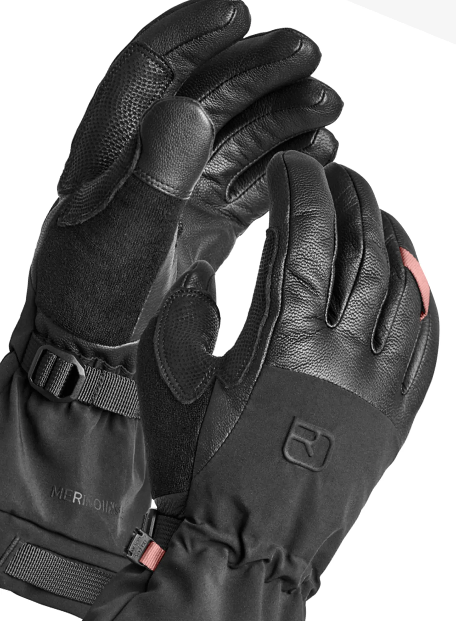 Skihandschuhe Damen Ortovox Merino Freeride Glove - black raven/raven