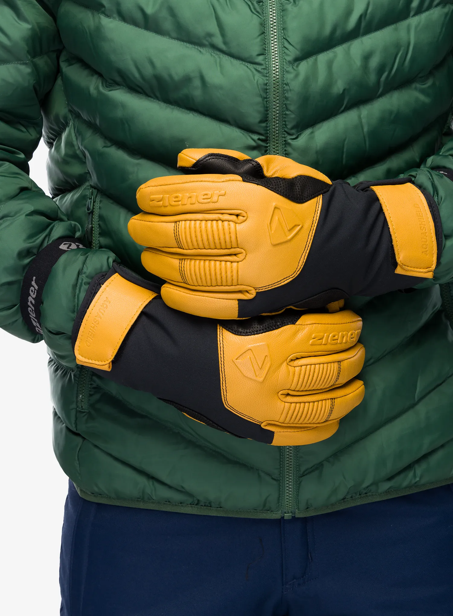 Skihandschuhe Ziener Ganzenberg AS AW - black/tan