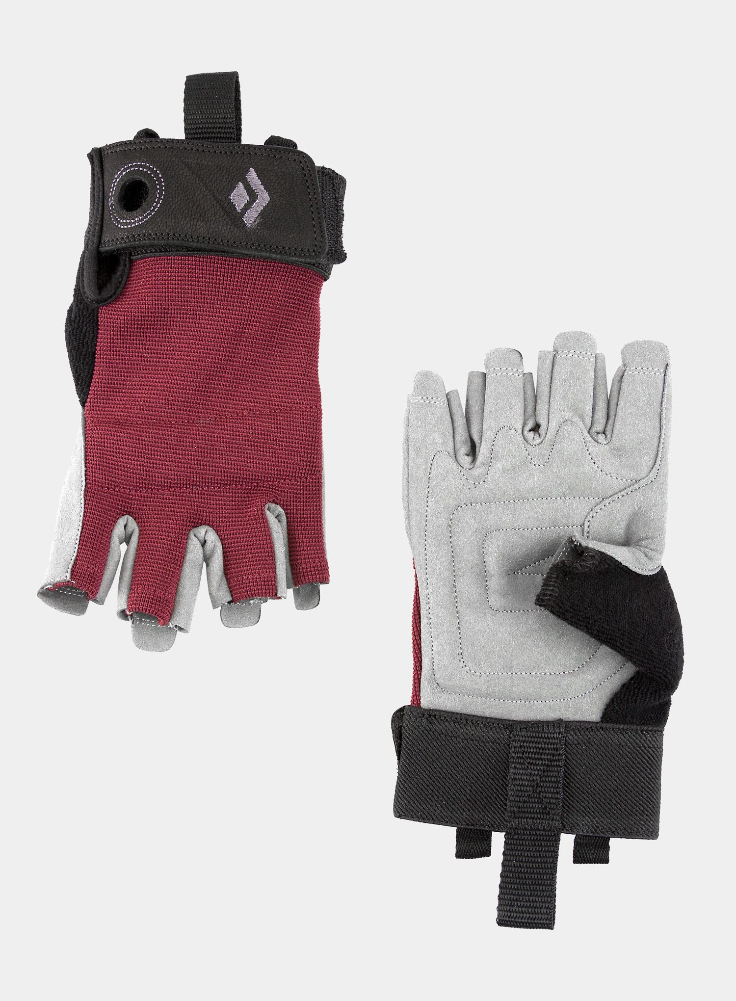 Klettersteig-Handschuhe Black Diamond Crag Half-Finger Gloves - bordeaux