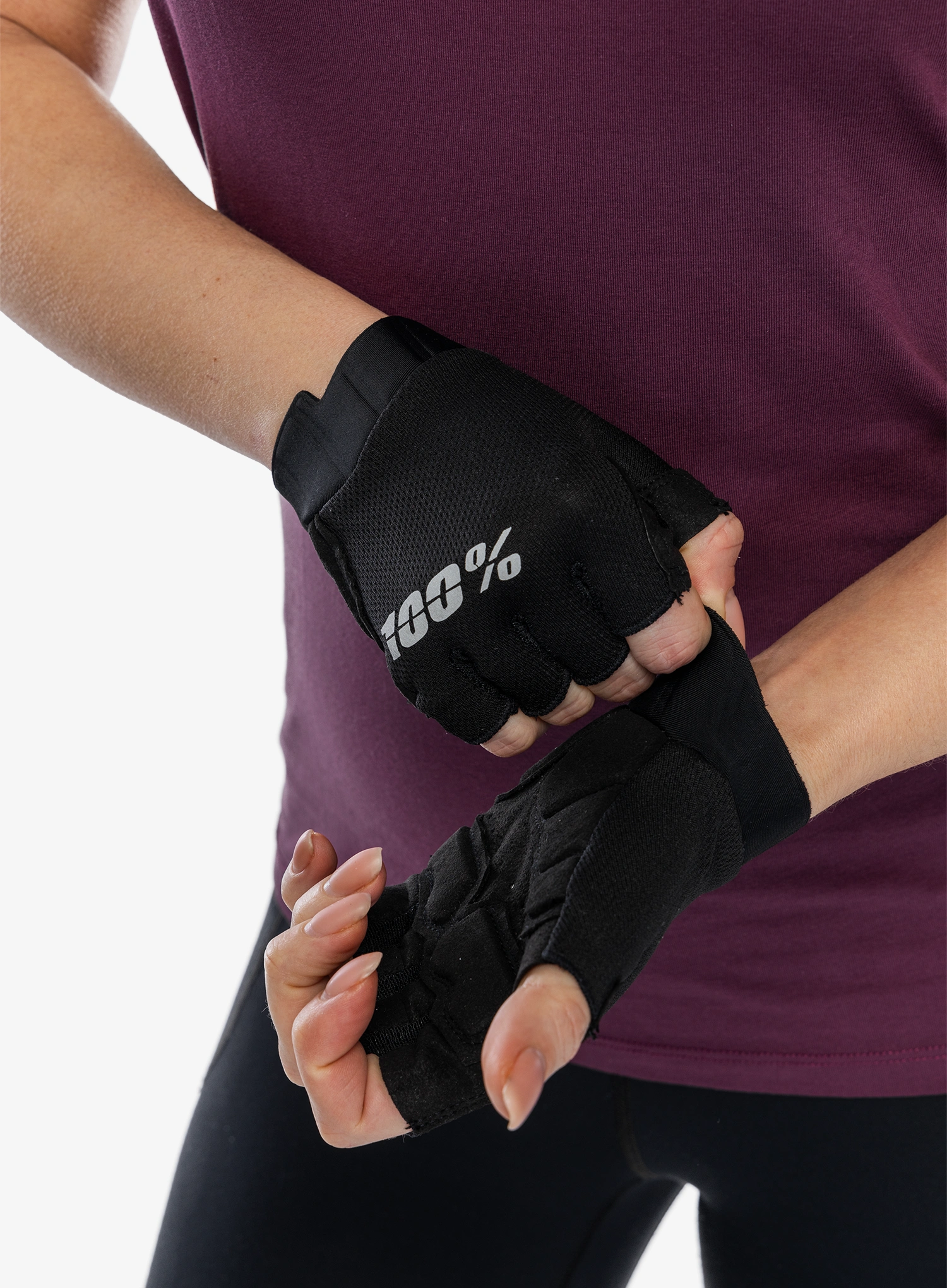 Fingerlose Handschuhe Damen 100% Exceeda Gel Short Finger Gloves - black |  8a.de