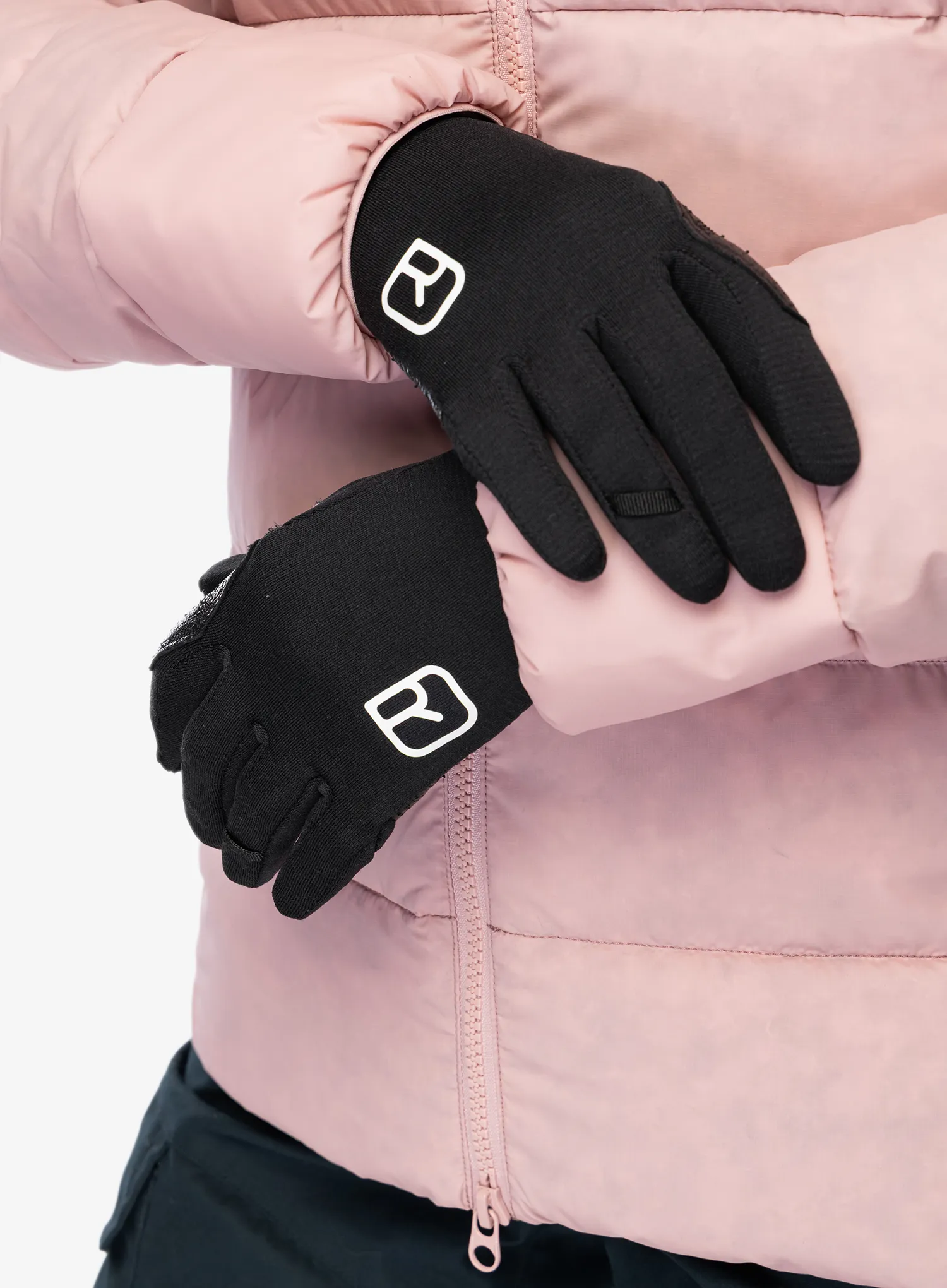 Handschuhe Damen Ortovox Fleece Light Glove - black raven