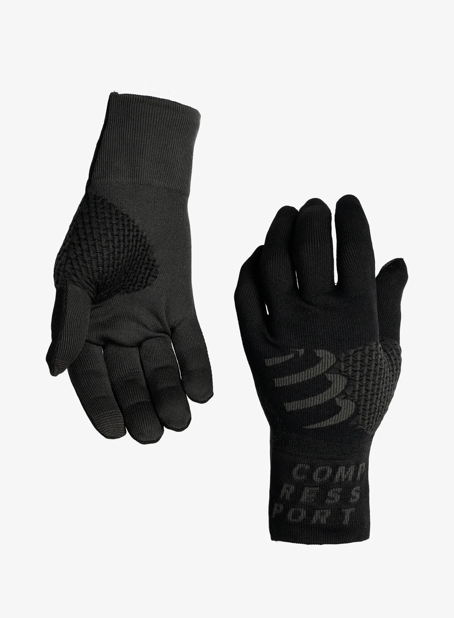 Laufhandschuhe Compressport 3D Thermo Gloves - black/black