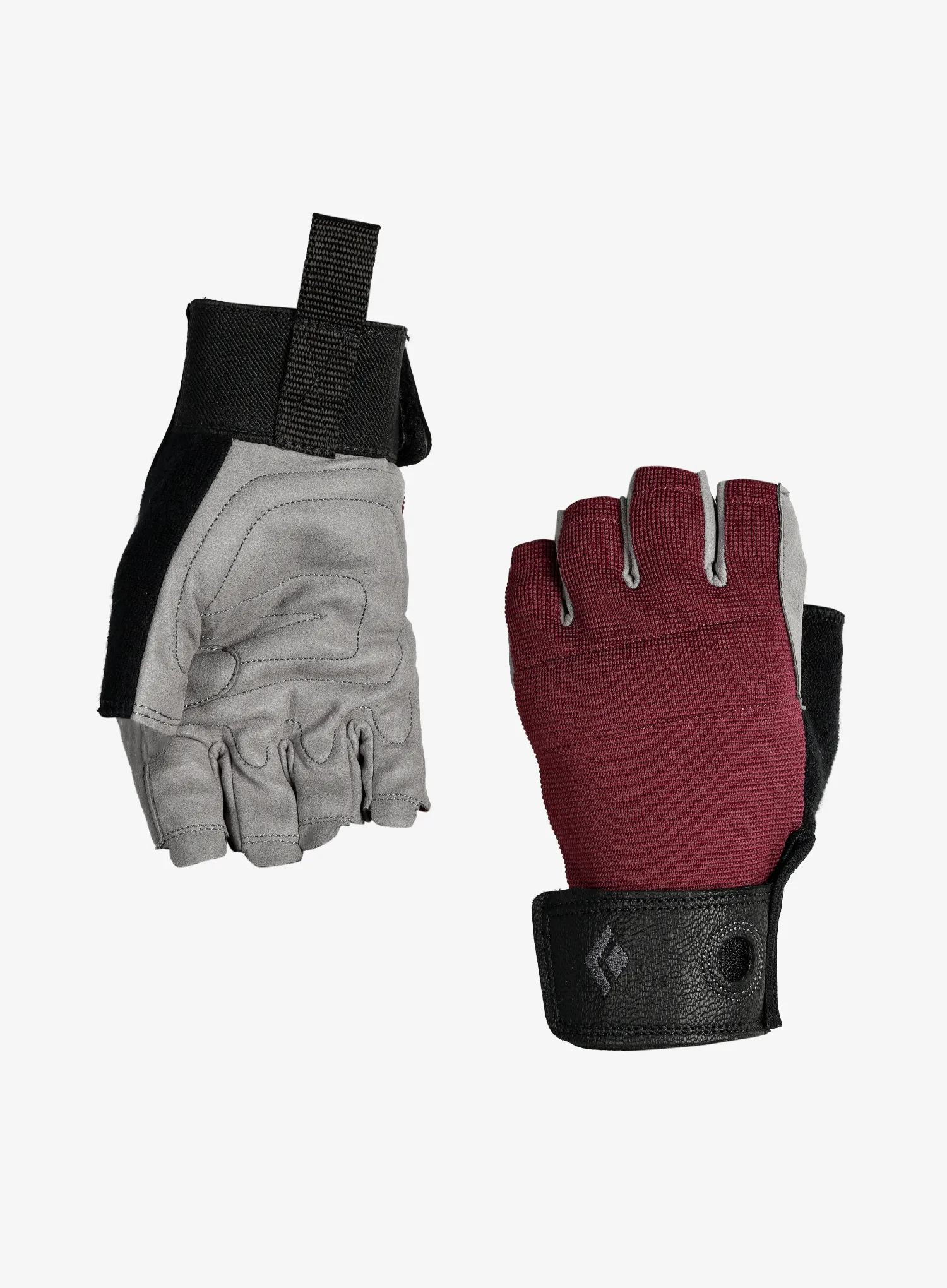 Klettersteig-Handschuhe Black Diamond Crag Half-Finger Gloves - bordeaux