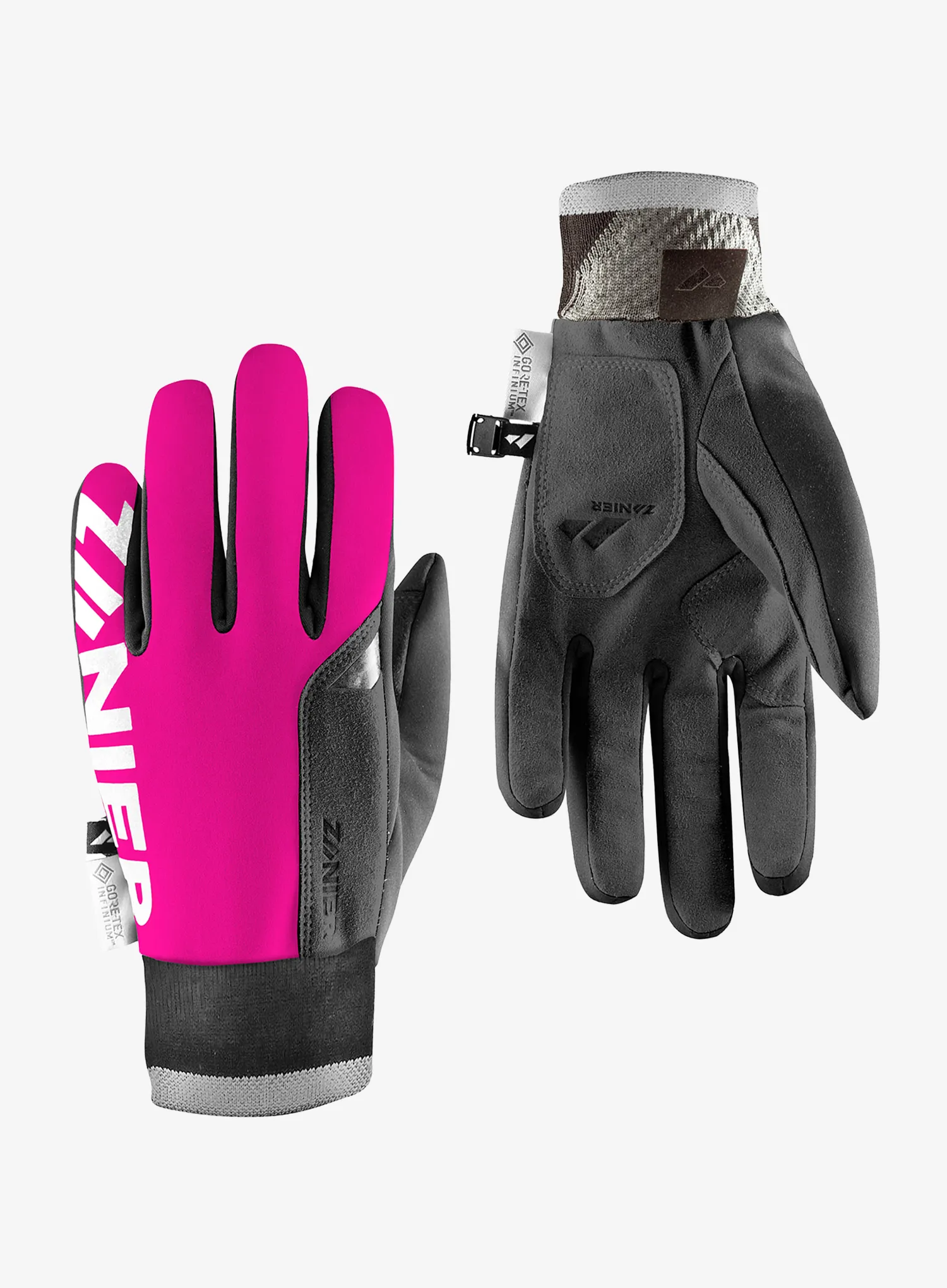 Skihandschuhe Damen Zanier Skater.WS - fuchsia/black