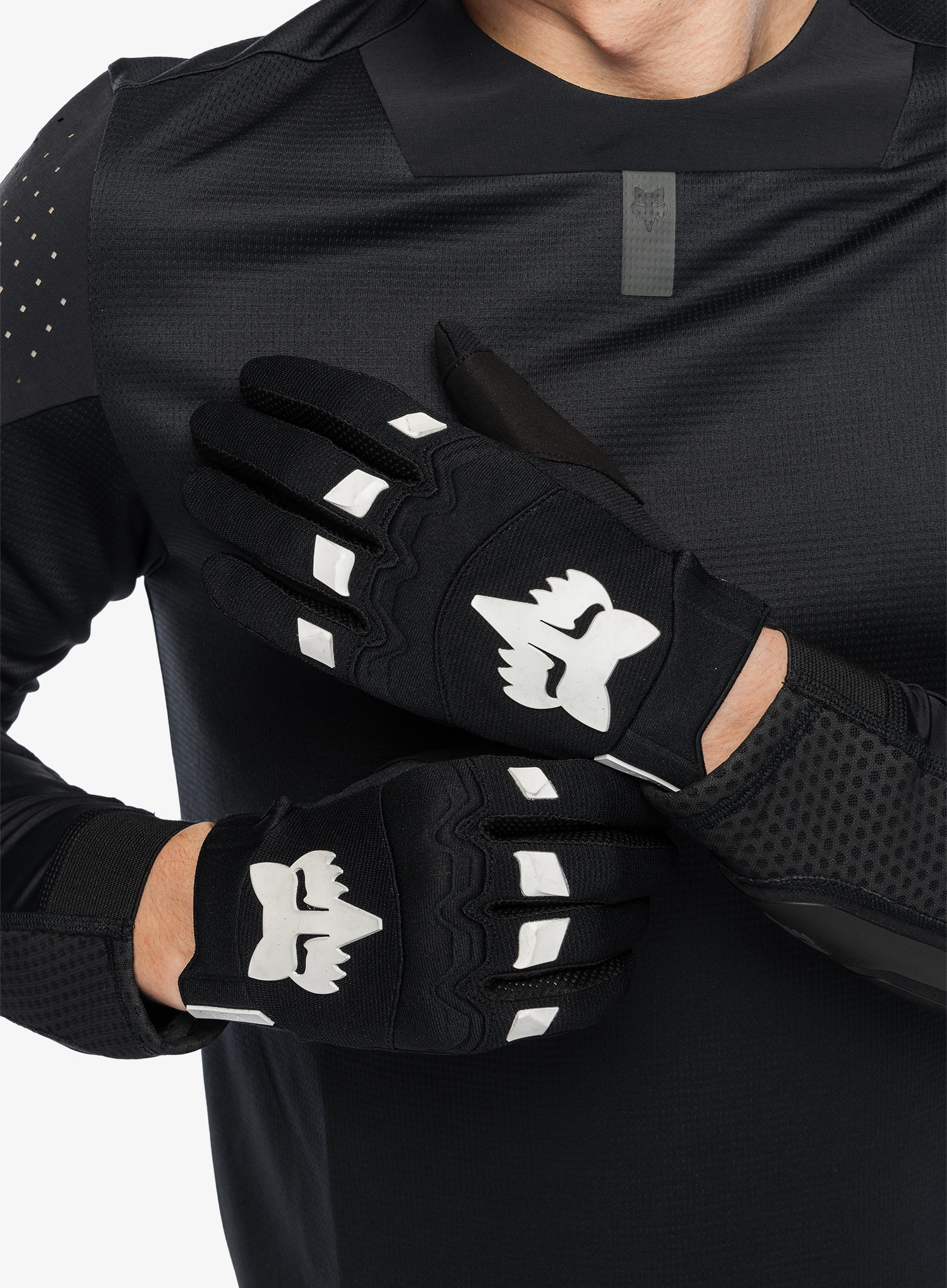 Fahrradhandschuhe Fox Dirtpaw Glove - black/black/white